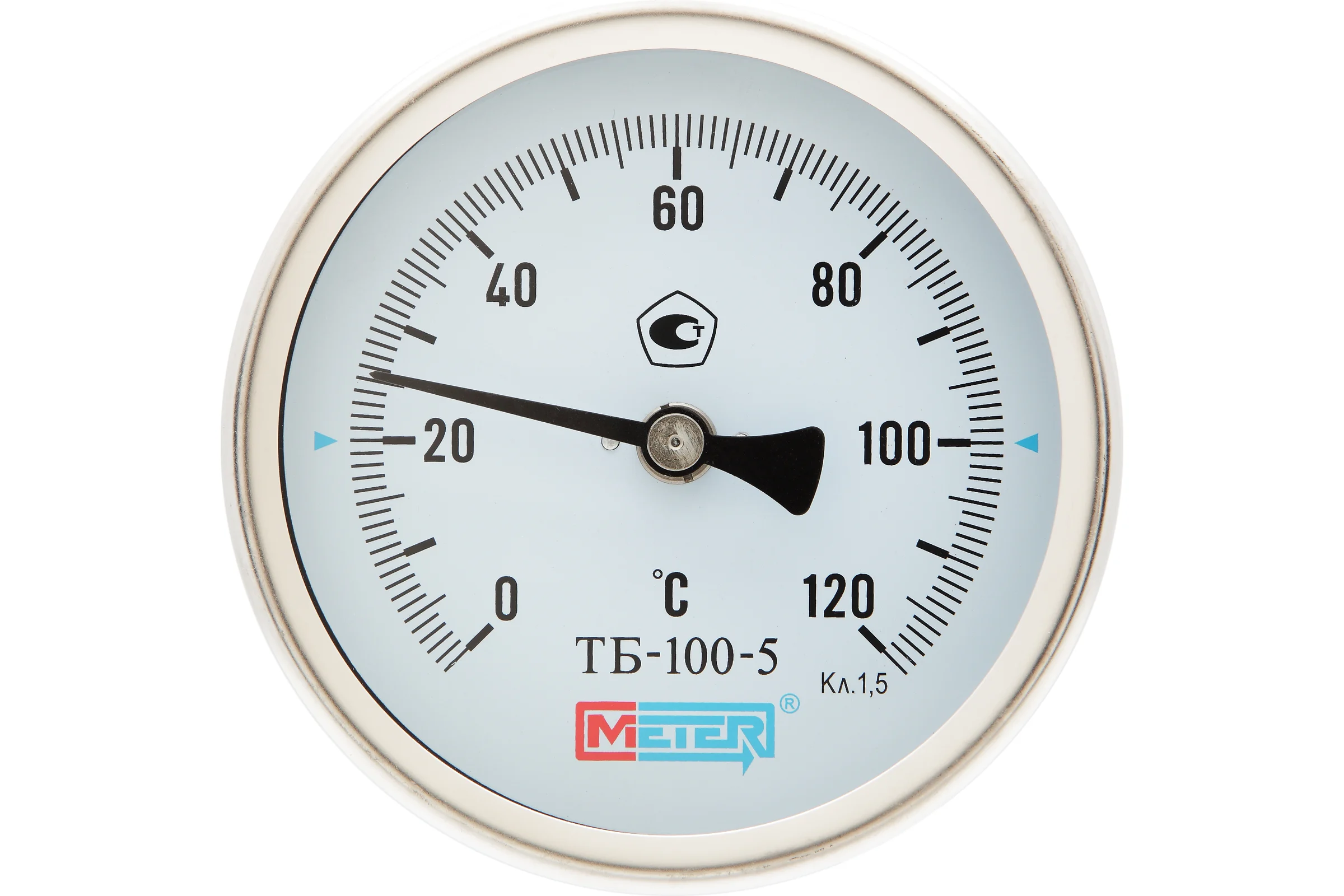 Термометр МЕТЕР ТБ-100-1 T=0..120 С, L=100 мм кл.1,5 (с латун.гильзой G1/2) 2545