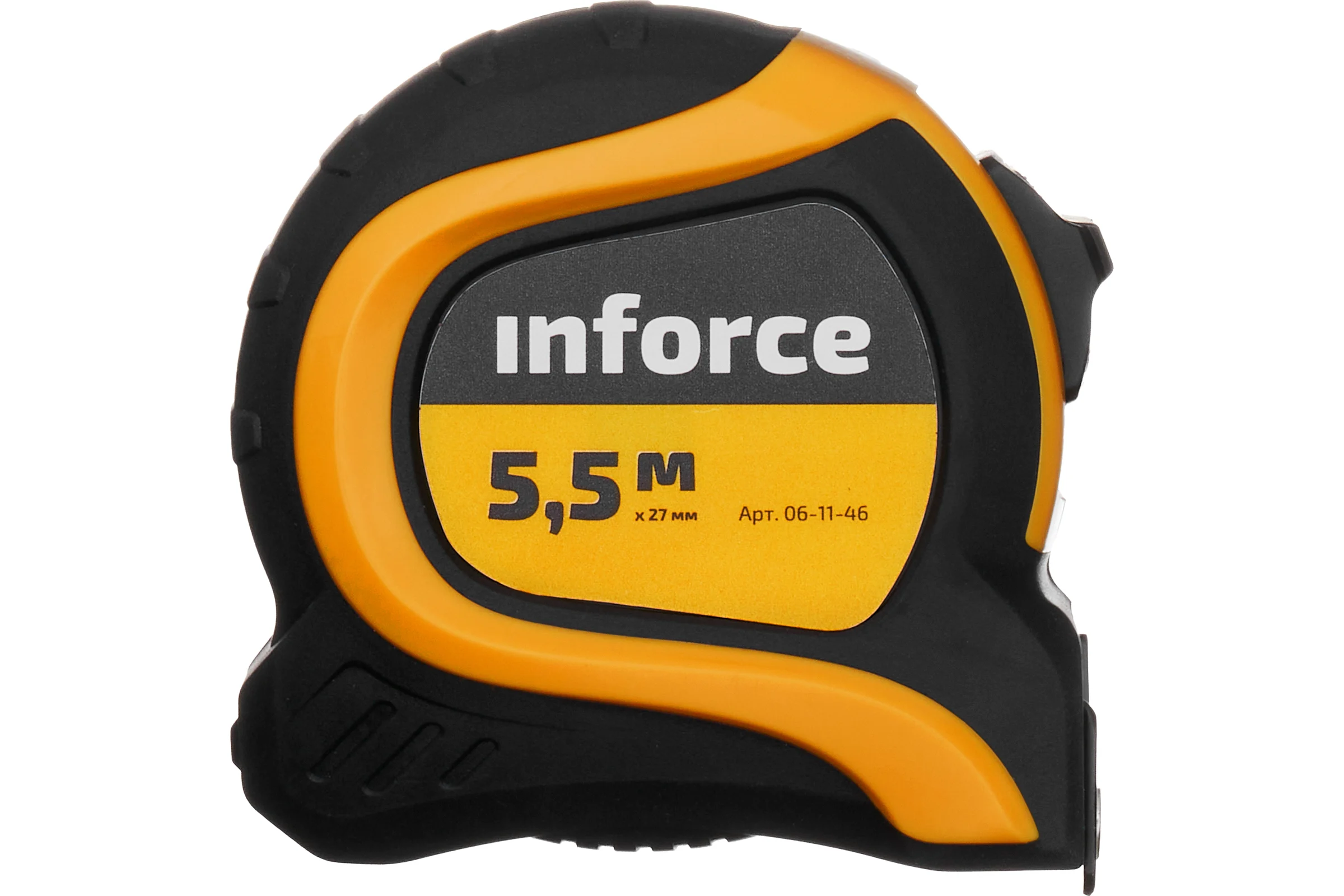 Измерительная рулетка с нейлоновой лентой и магнитным зацепом 5.5x27мм Inforce 06-11-46