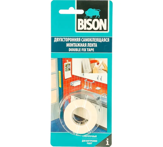 Лента BISON DOUBLE FIX CRD 1.5Mх19MM 6307215