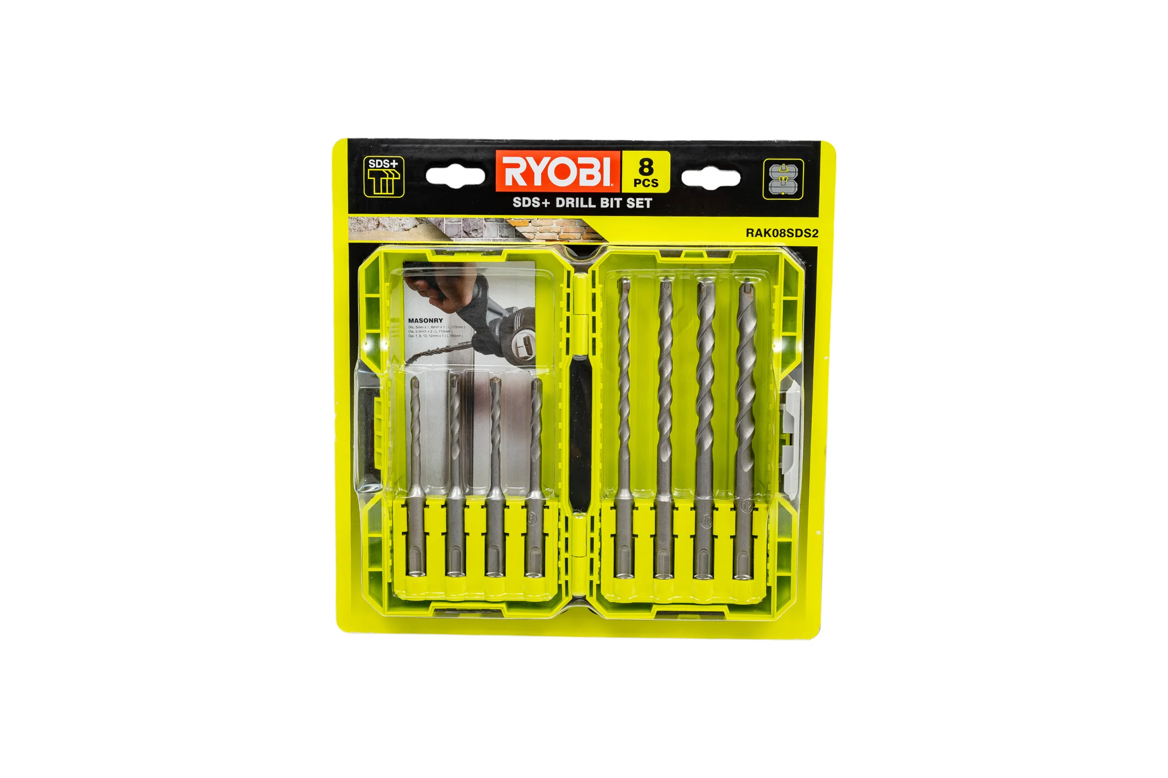 Набор буров RAK08SDS2 (8 шт; 5-12 мм) Ryobi 5132004209