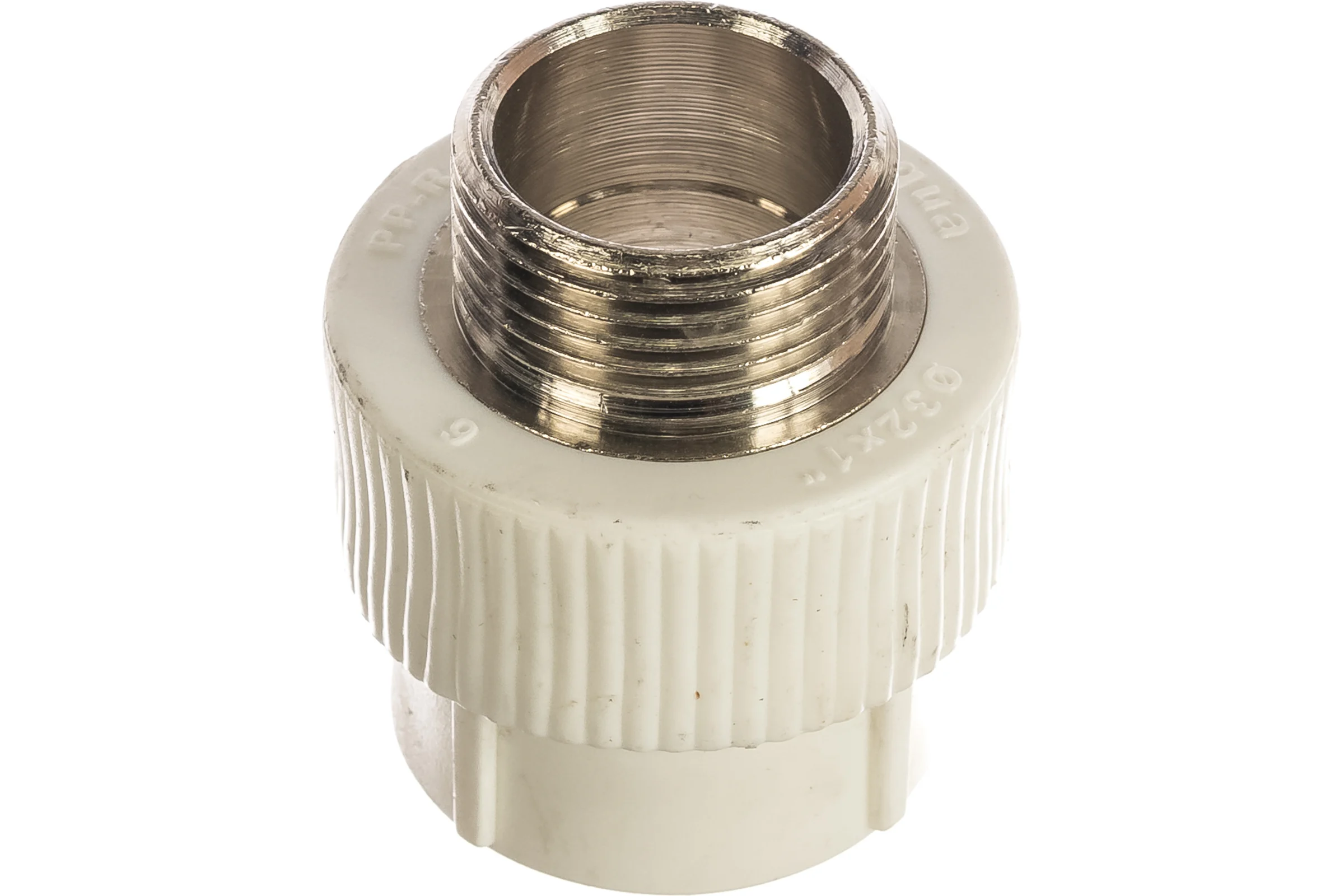Комбинированная муфта PRO AQUA PP-R НР белая ШК 32-1 PA23018Pb