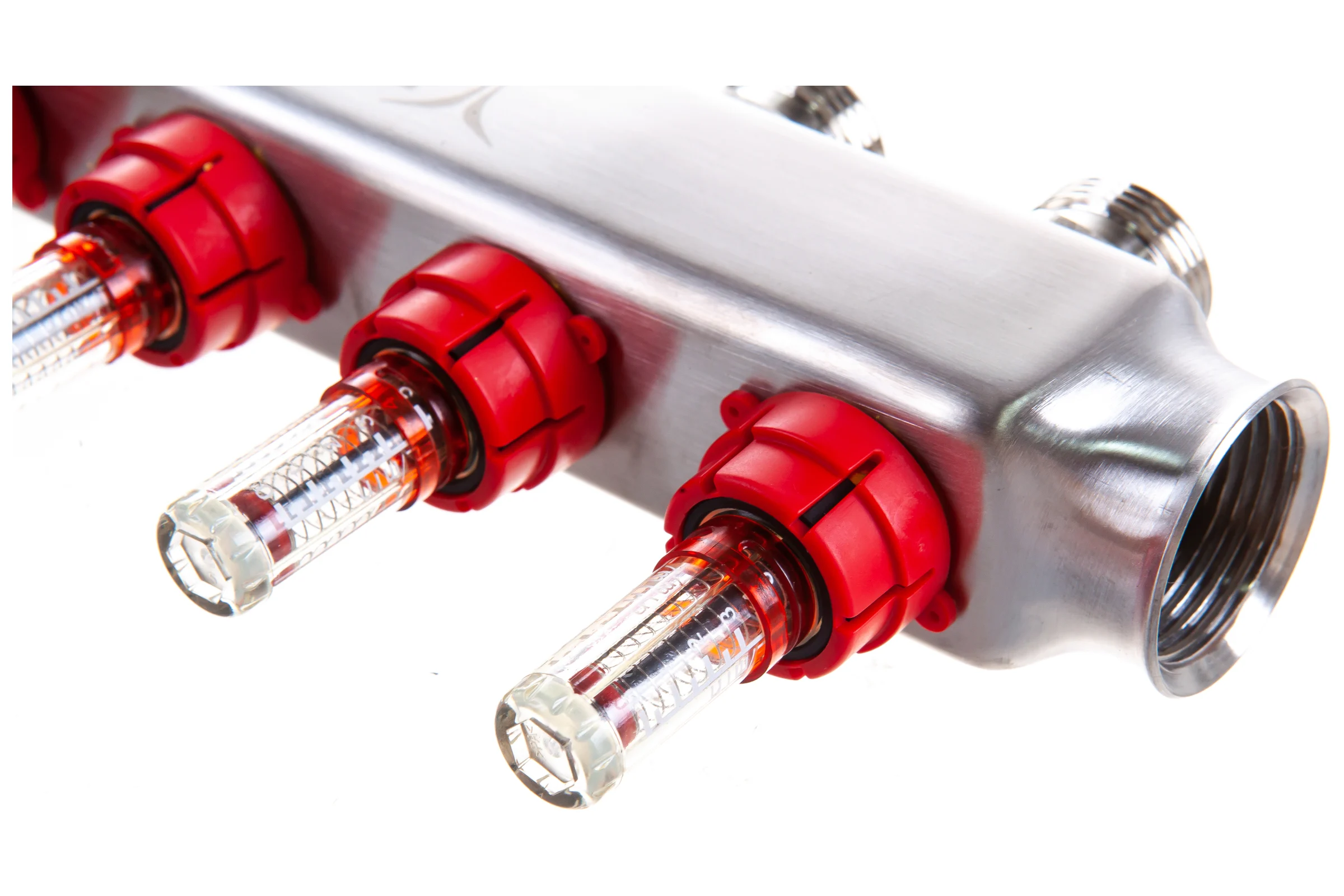 Коллекторный блок с расходомерами PRO AQUA 4 выхода, 280 мм, 1 x 3/4 V500MB.04b