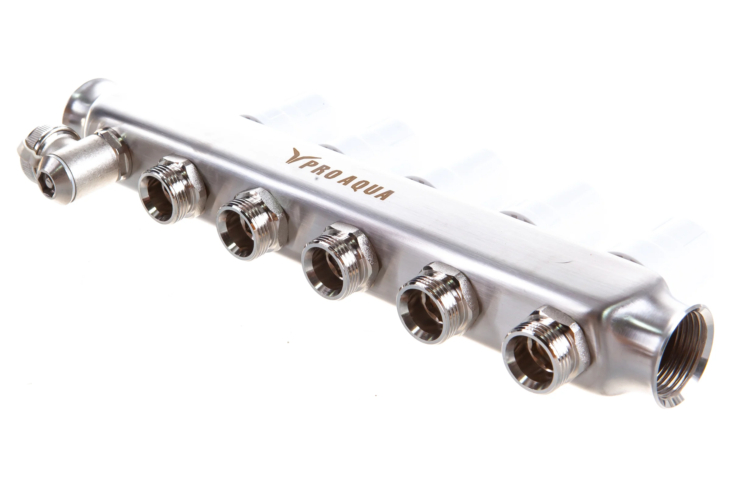Коллекторный блок с расходомерами PRO AQUA 5 выходов, 330 мм, 1 x 3/4 V500MB.05b