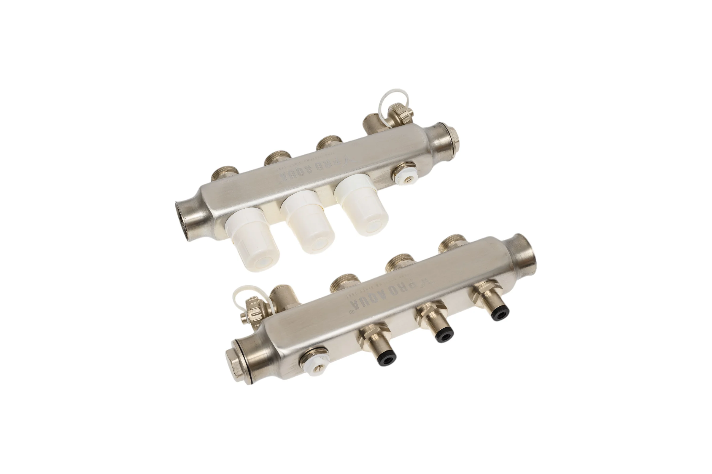 Коллекторный блок с регулировочными клапанами PRO AQUA 3 выхода, 230 мм, 1x3/4 R510MB.03