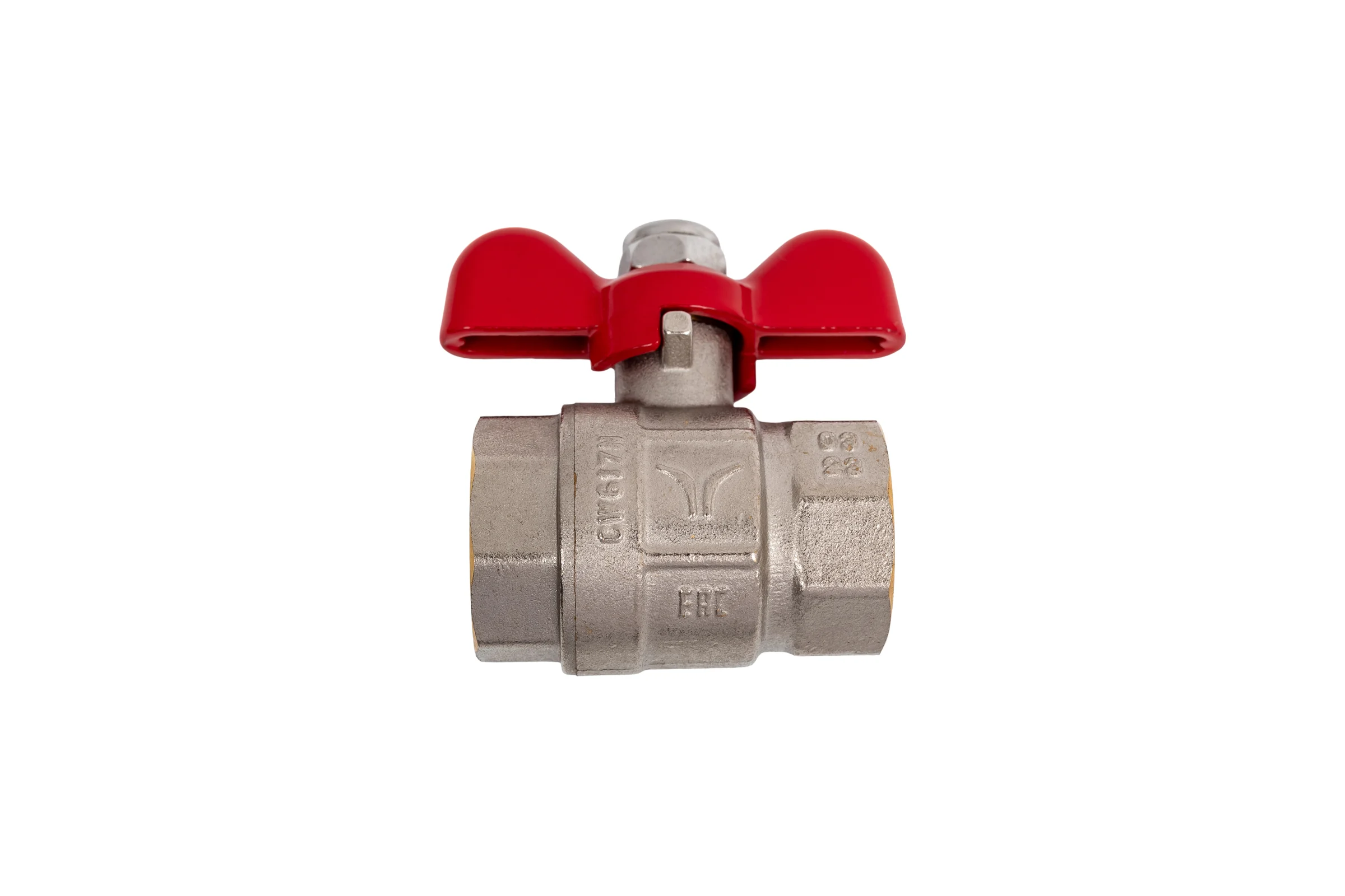 Кран шаровой полнопроходной PRO AQUA ручка бабочка, В-В 1 FWB63-f25-f25xb