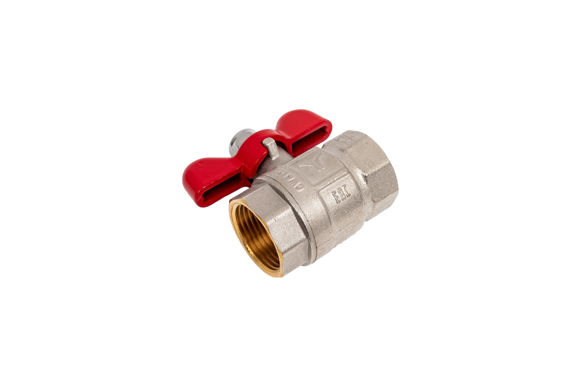 Кран шаровой полнопроходной PRO AQUA ручка бабочка, В-В 1 FWB63-f25-f25xb