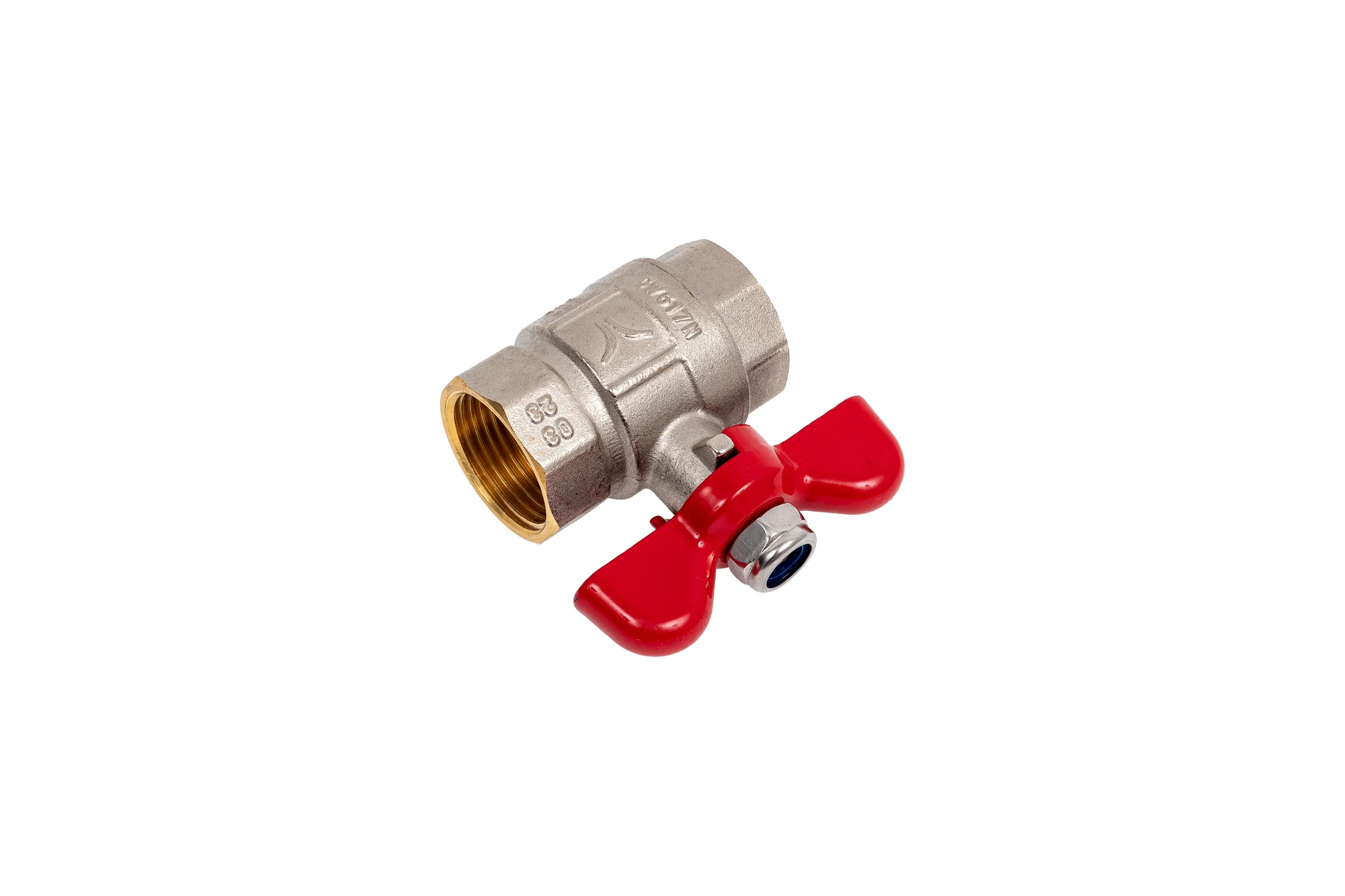 Кран шаровой полнопроходной PRO AQUA ручка бабочка, В-В 1 FWB63-f25-f25xb