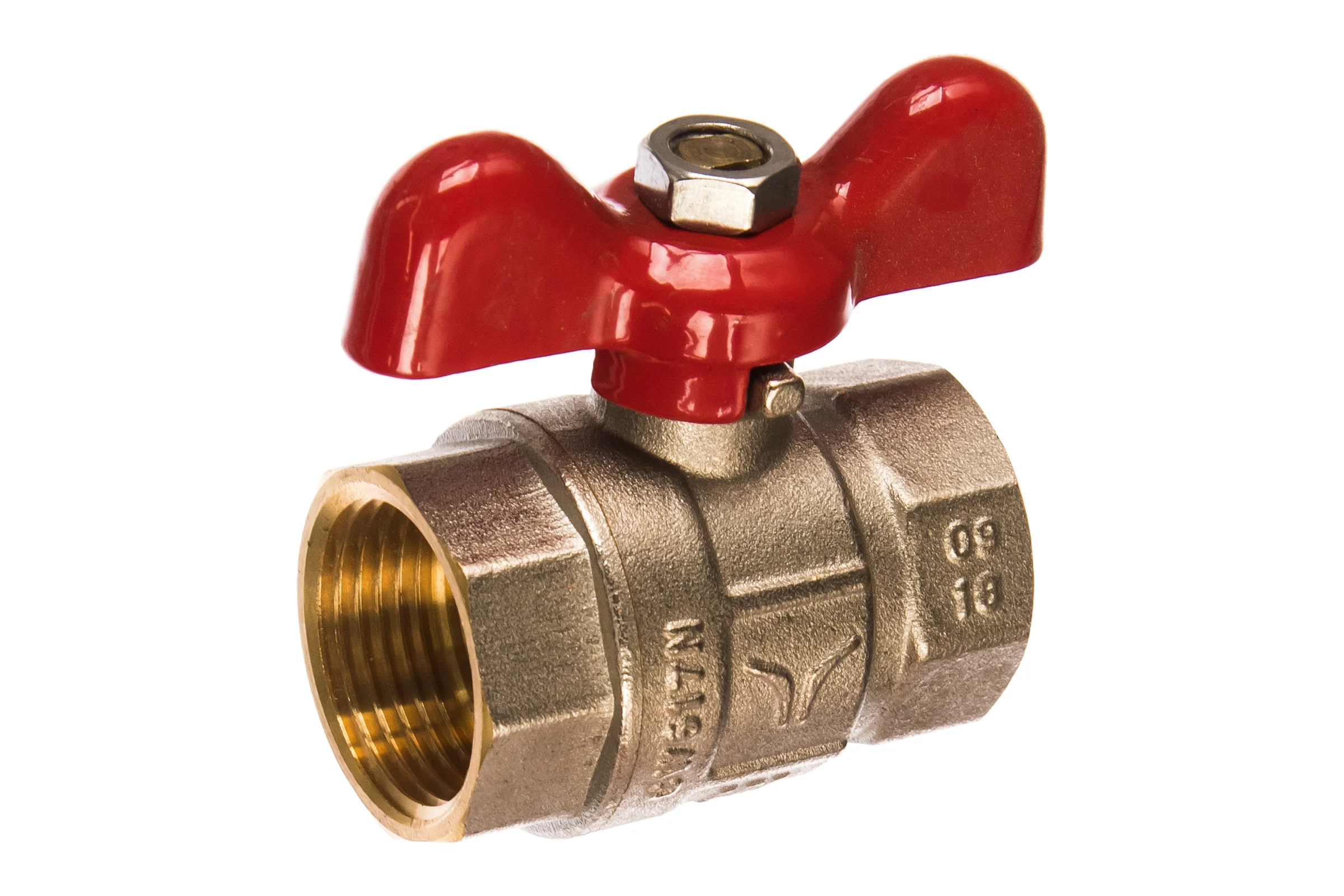 Кран шаровой полнопроходной PRO AQUA ручка бабочка, В-В 1 FWB63-f25-f25xb