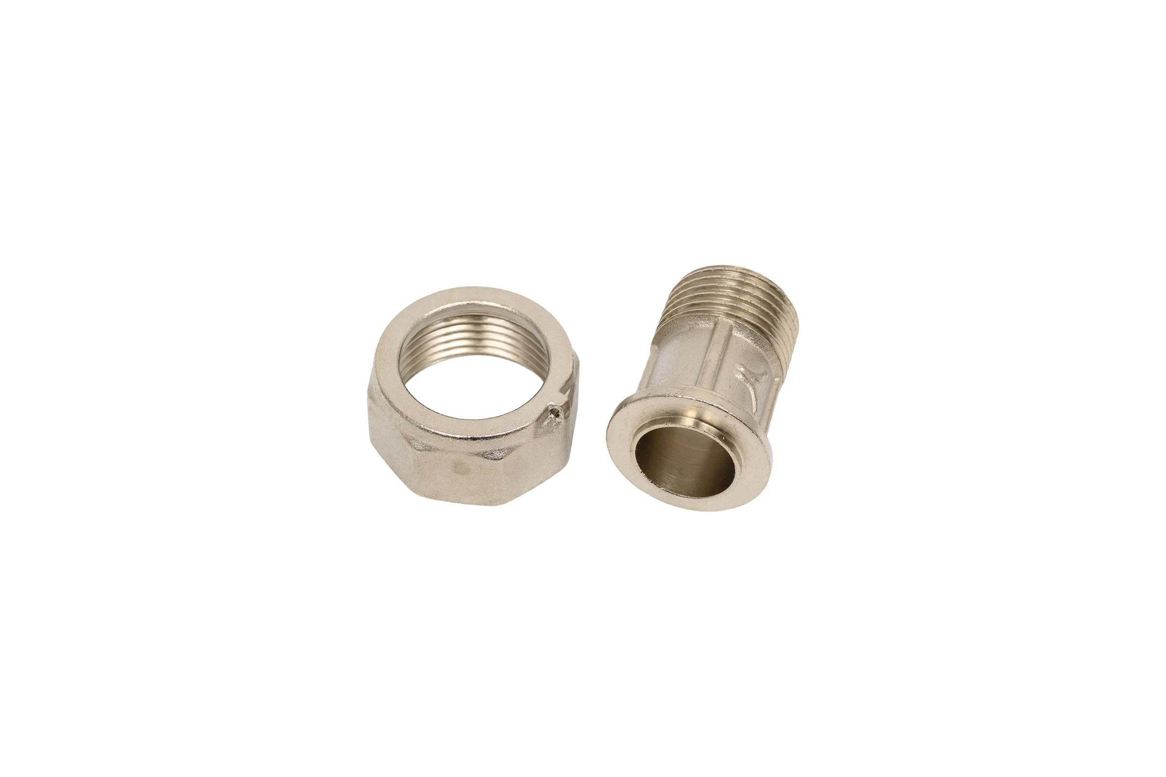 Штуцер с накидной гайкой, с ушком для пломбы PRO AQUA 1/2x3/4 18-m15x
