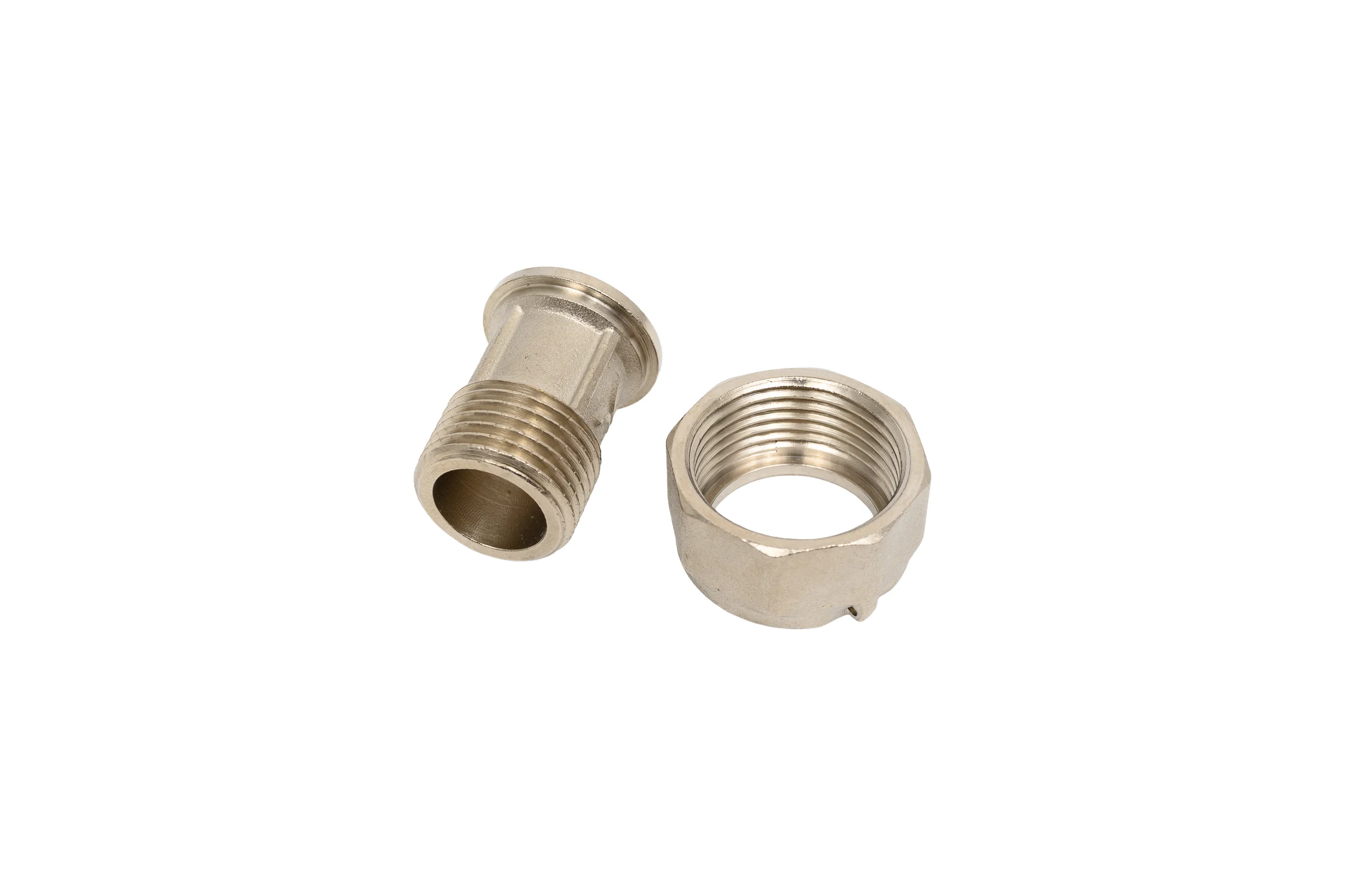 Штуцер с накидной гайкой, с ушком для пломбы PRO AQUA 1/2x3/4 18-m15x