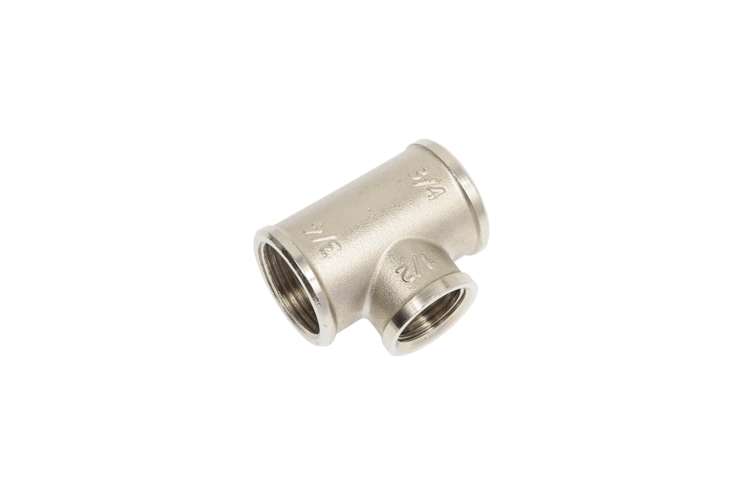 Латунный тройник PRO AQUA ВР резьбовой переходной 3/4x1/2x3/4 03-F20-F15-F20xb