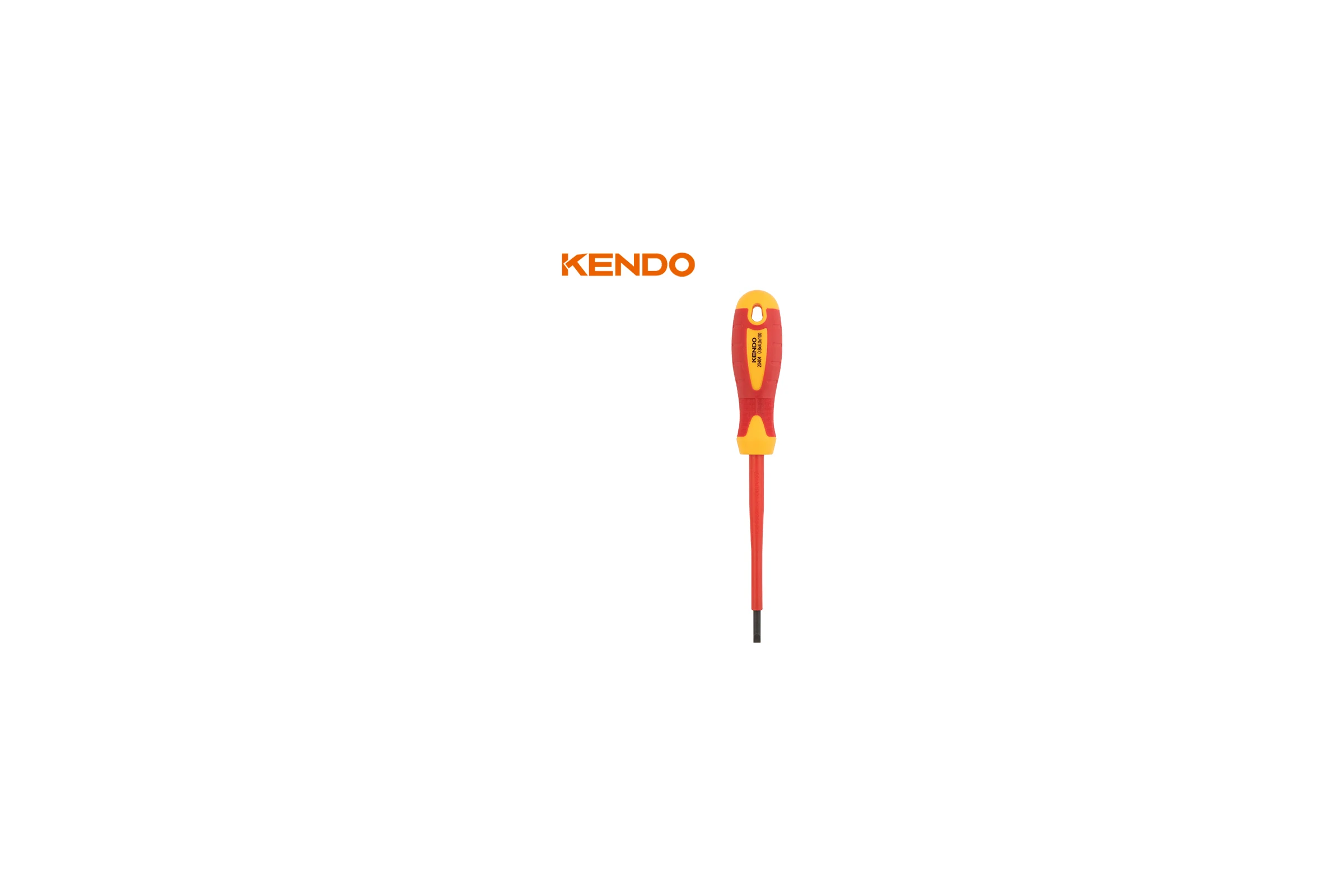 Диэлектрическая шлицевая отвертка KENDO VDE SL 4х100 мм 1000 В 20404