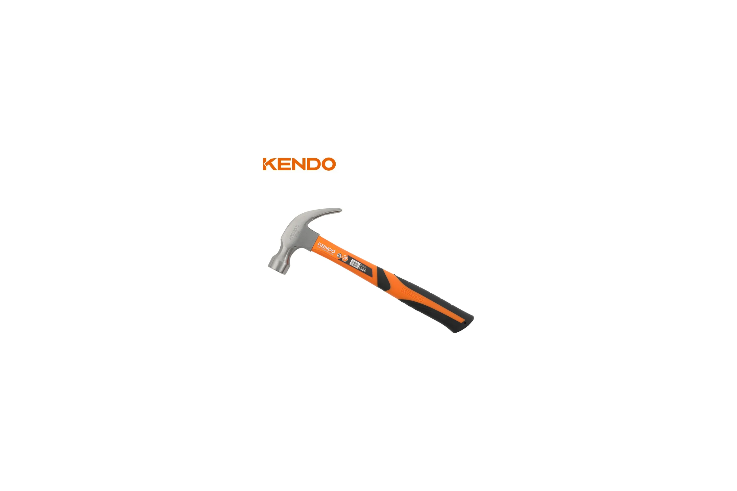 Молоток-гвоздодер с фиберглассовой рукояткой KENDO 225 гр 25107