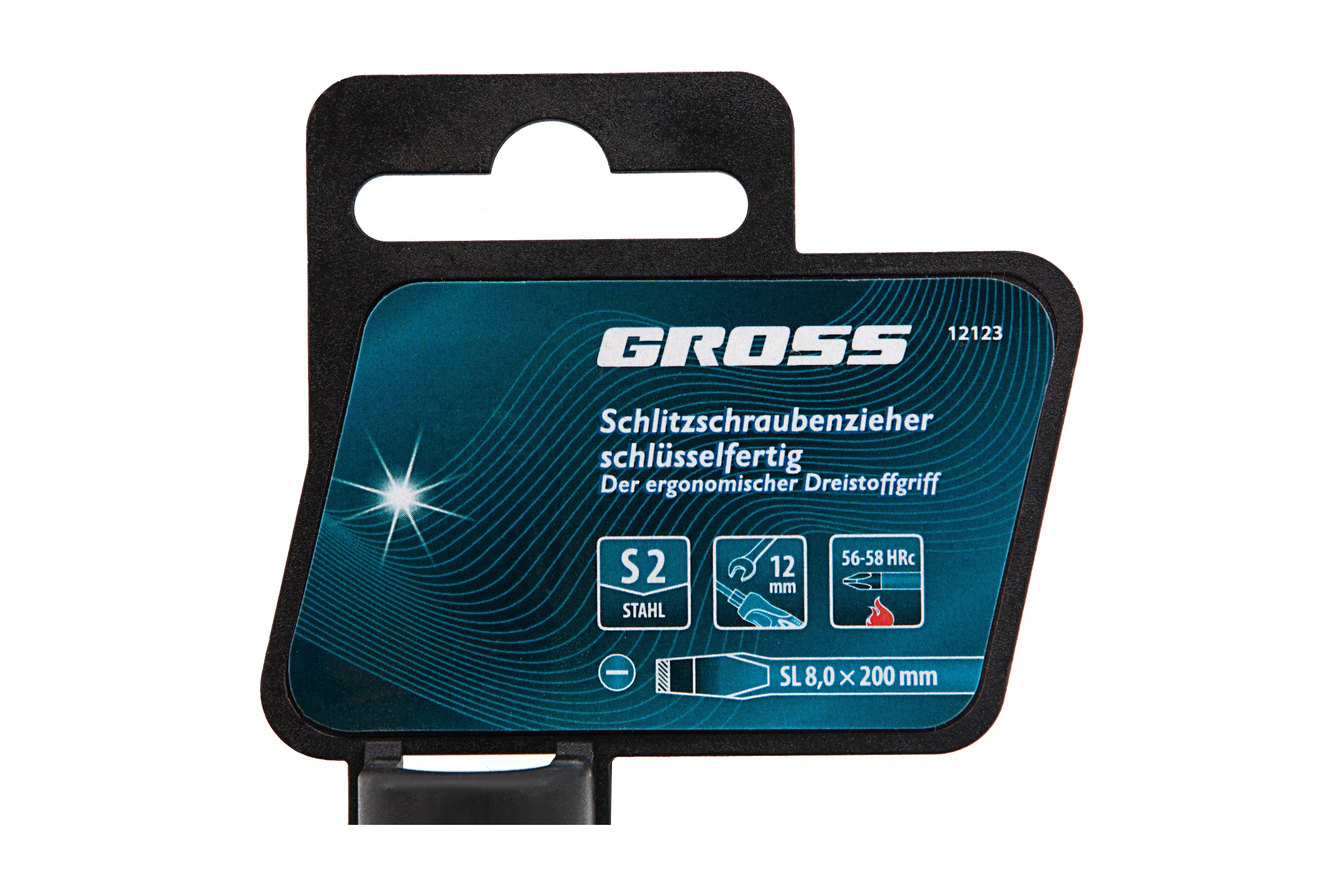Отвертка GROSS SL8.0x200 мм 12123