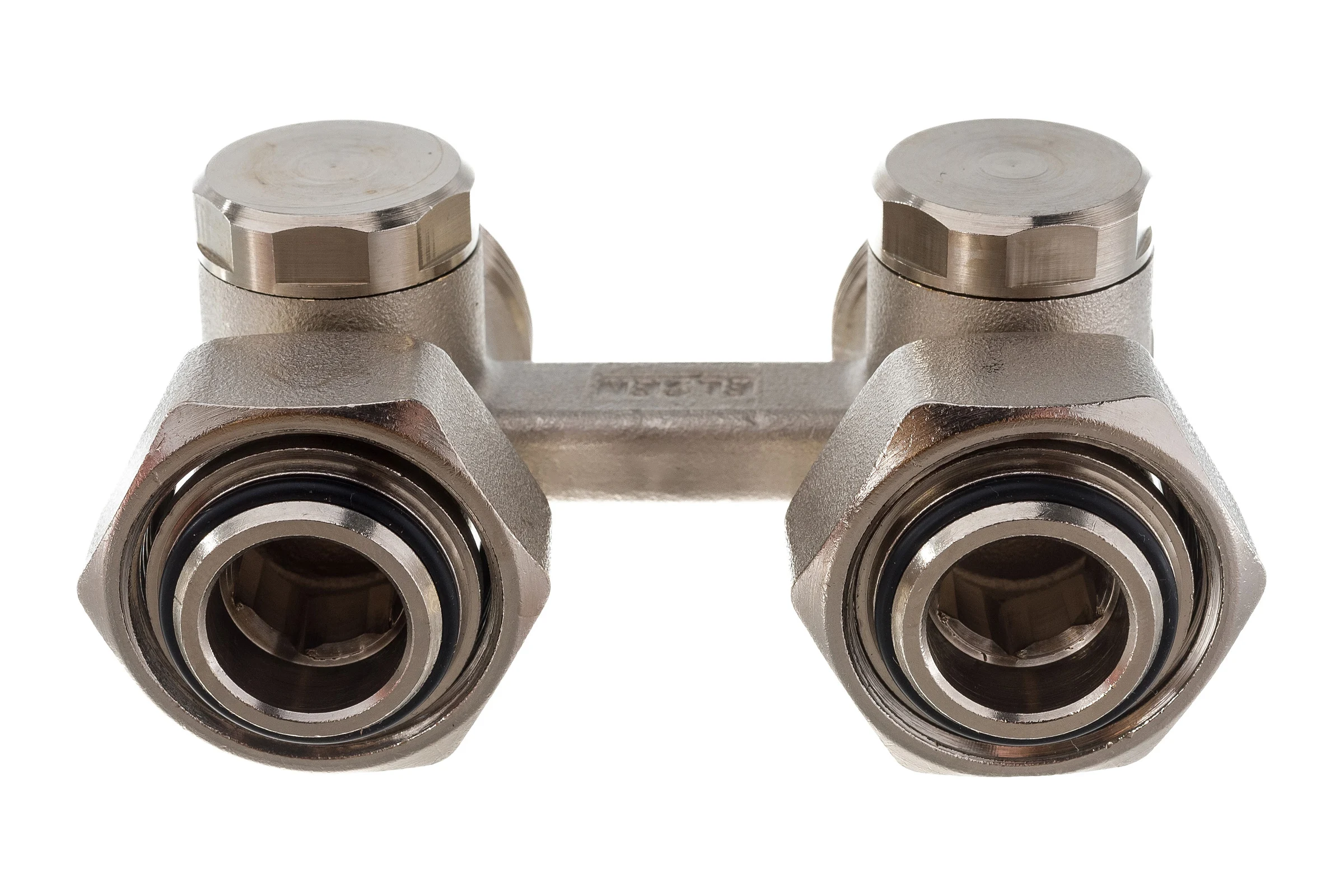 Прямой H-образный вентиль ELSEN 3/4", 3/4", Н ЕК-НГ ЕК, никелированный EVR05.3411