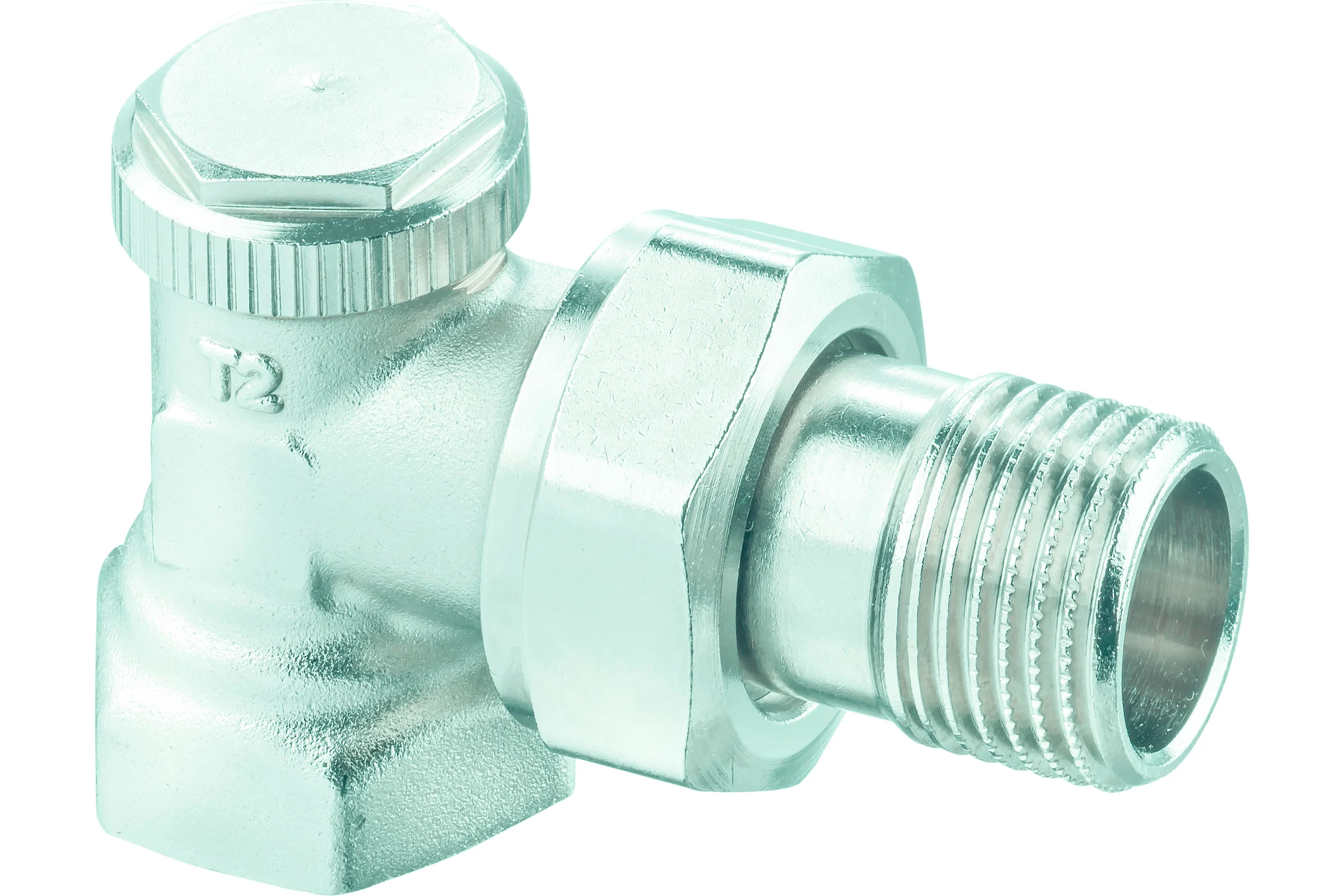 Отсекающий угловой вентиль ELSEN 1/2", 1/2", ВН, никелированный EVR07.3412