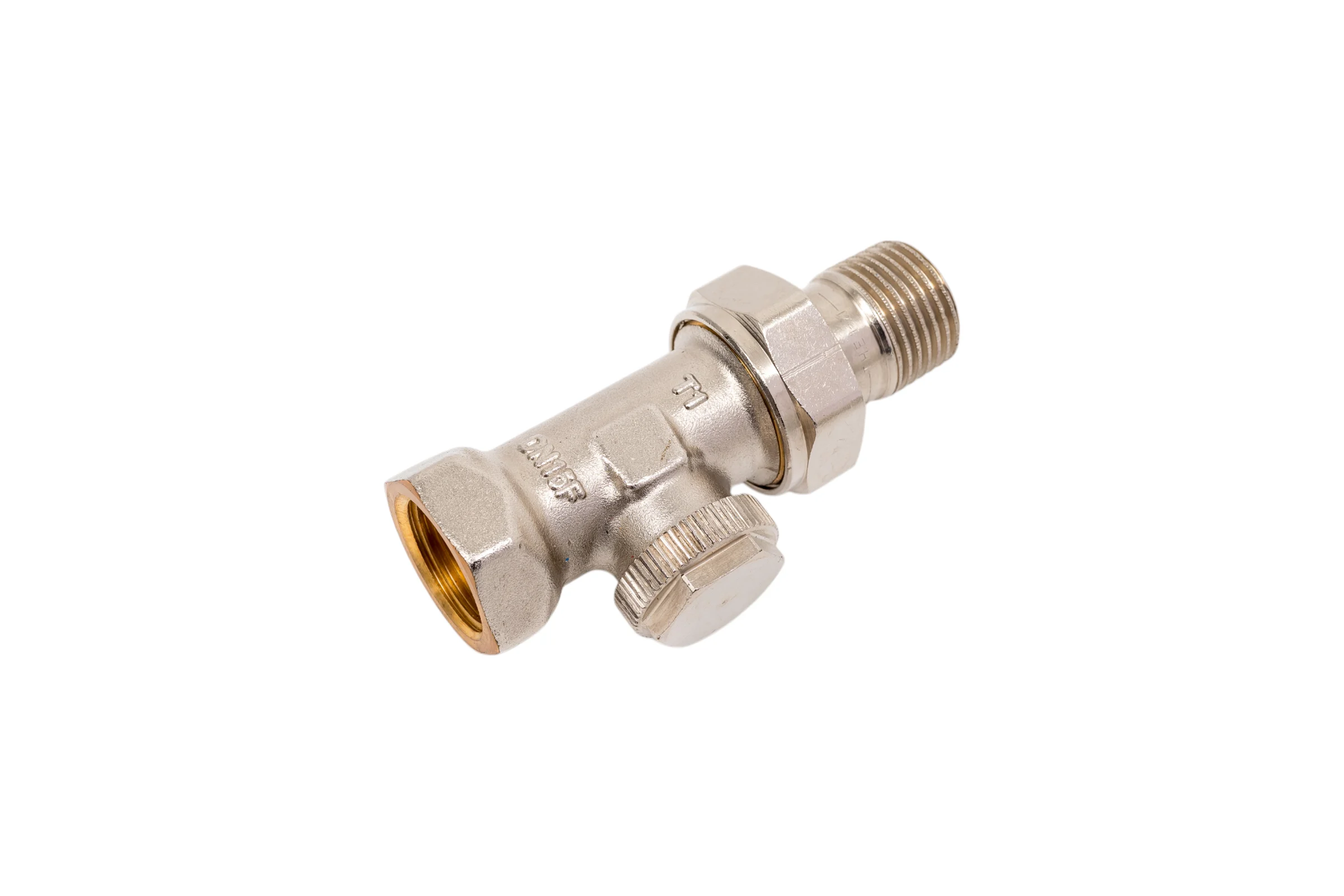 Отсекающий прямой вентиль ELSEN 1/2", 1/2", ВН, никелированный EVR07.3411