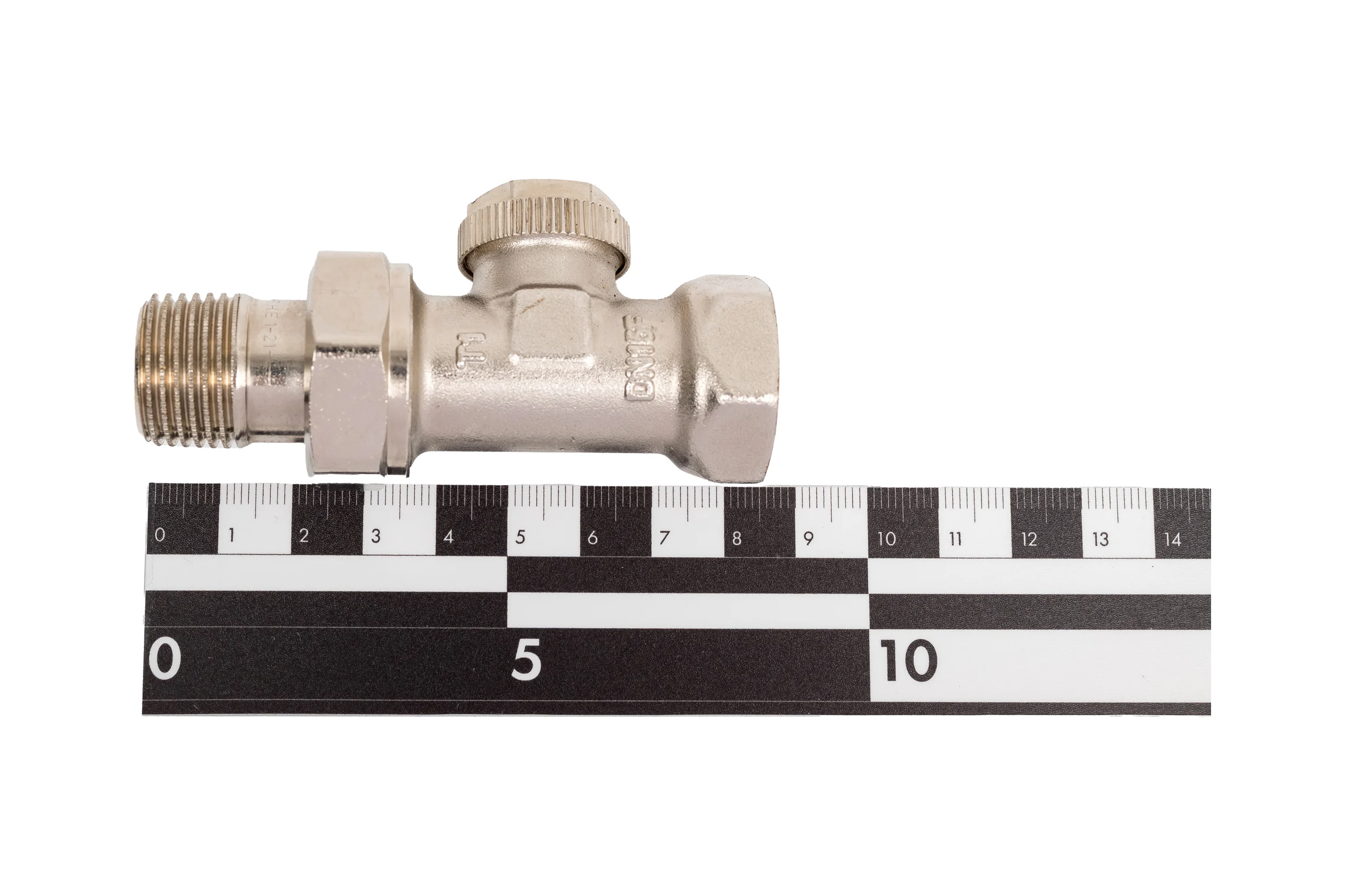 Отсекающий прямой вентиль ELSEN 1/2", 1/2", ВН, никелированный EVR07.3411