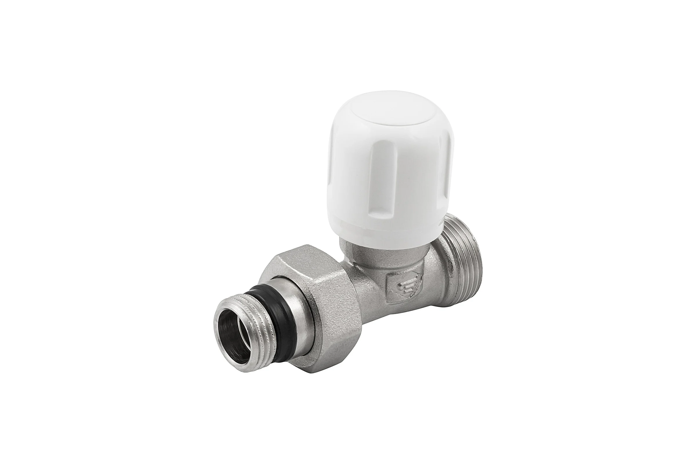 Ручной прямой вентиль ELSEN 3/4", 1/2", Н ЕК-Н, никелированный EVR01.3411