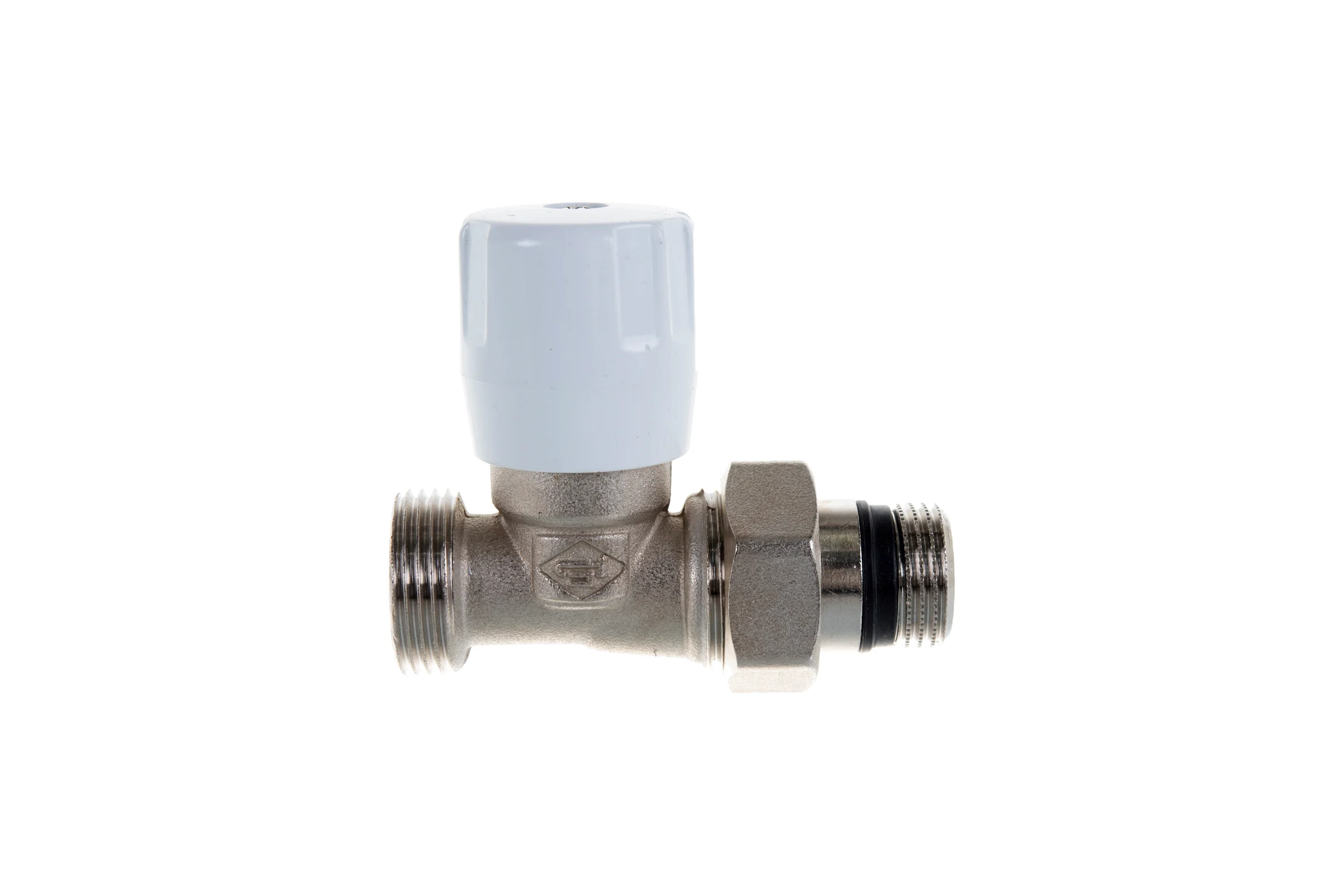 Ручной прямой вентиль ELSEN 3/4", 1/2", Н ЕК-Н, никелированный EVR01.3411