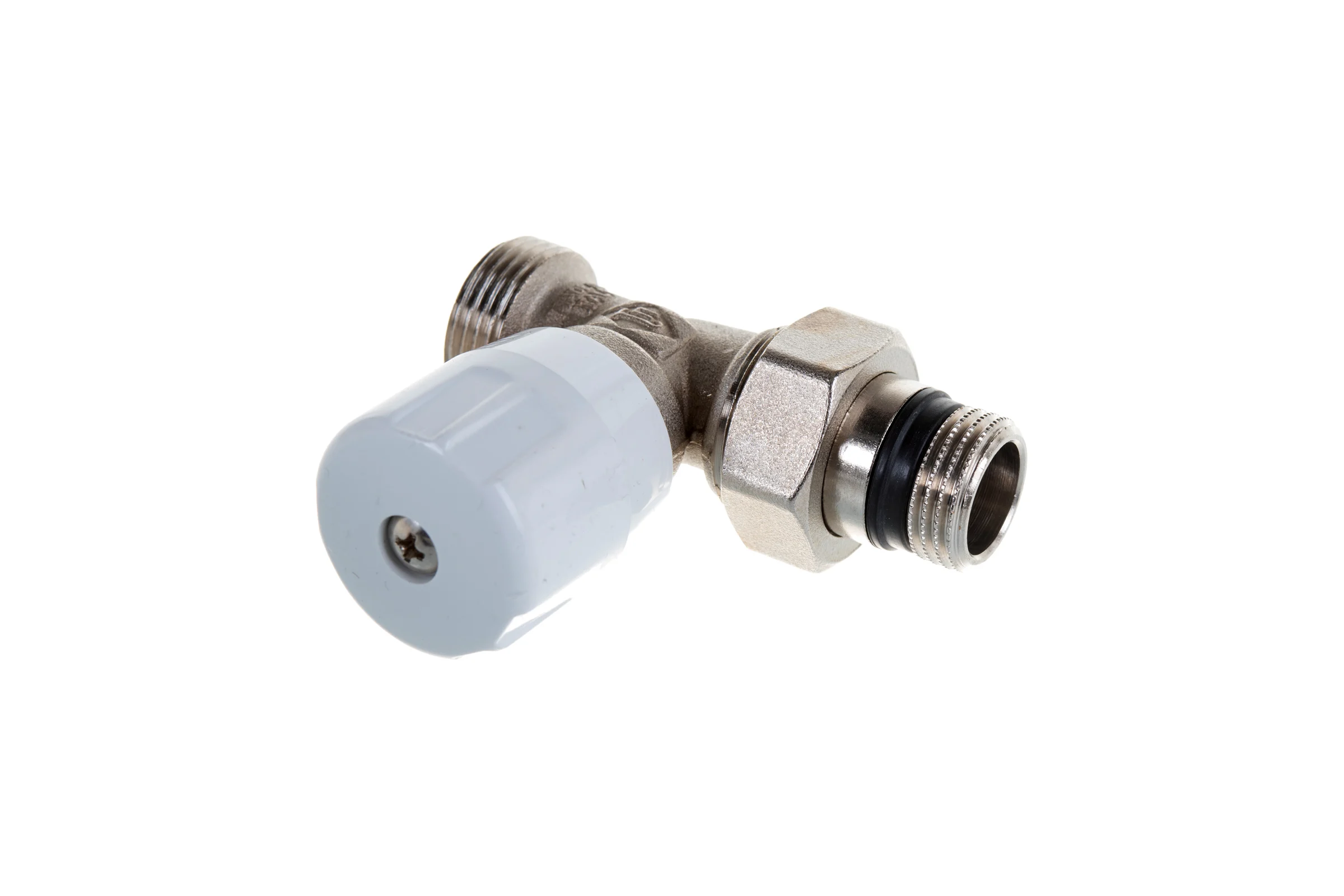 Ручной прямой вентиль ELSEN 3/4", 1/2", Н ЕК-Н, никелированный EVR01.3411