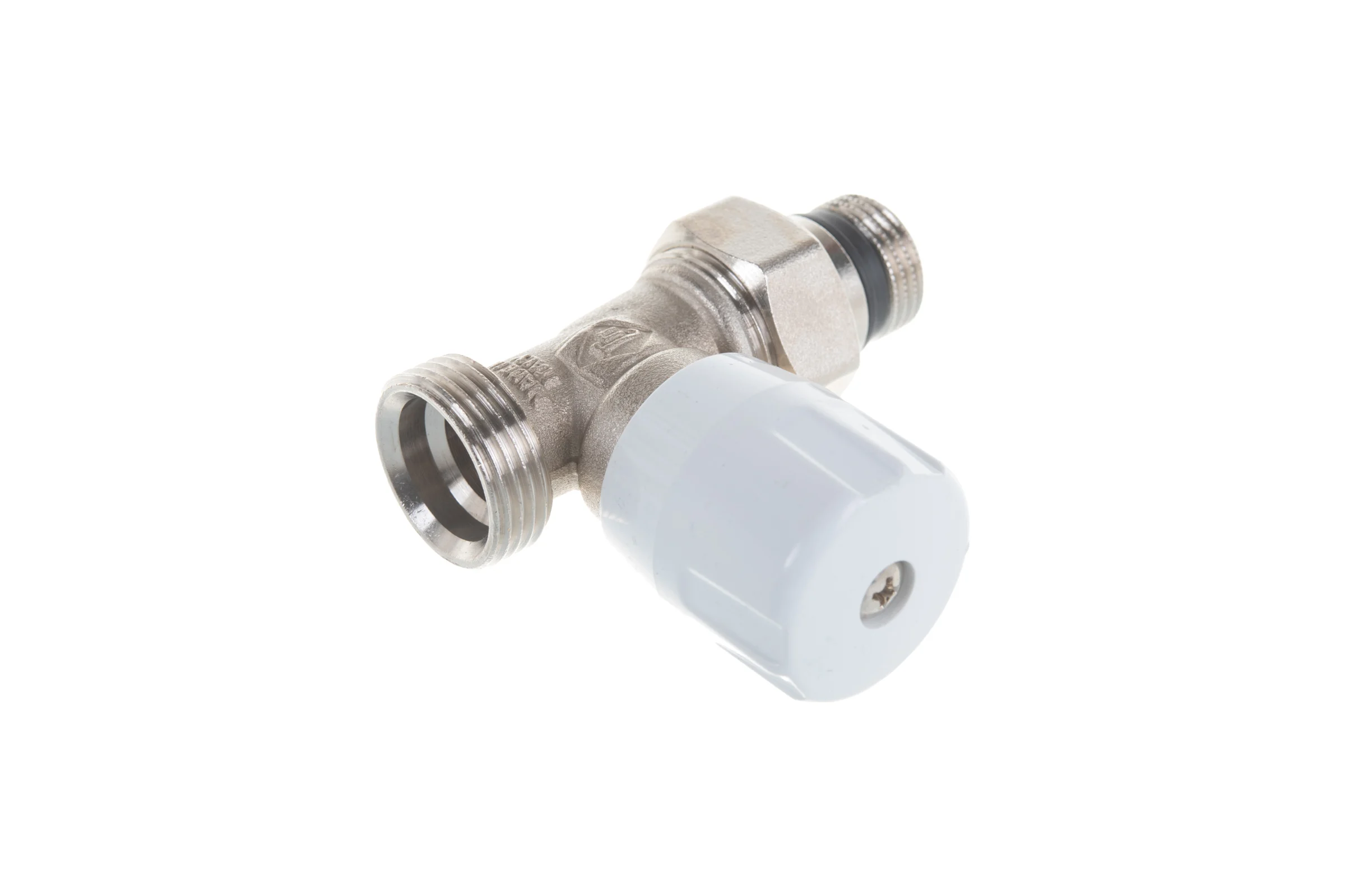 Ручной прямой вентиль ELSEN 3/4", 1/2", Н ЕК-Н, никелированный EVR01.3411