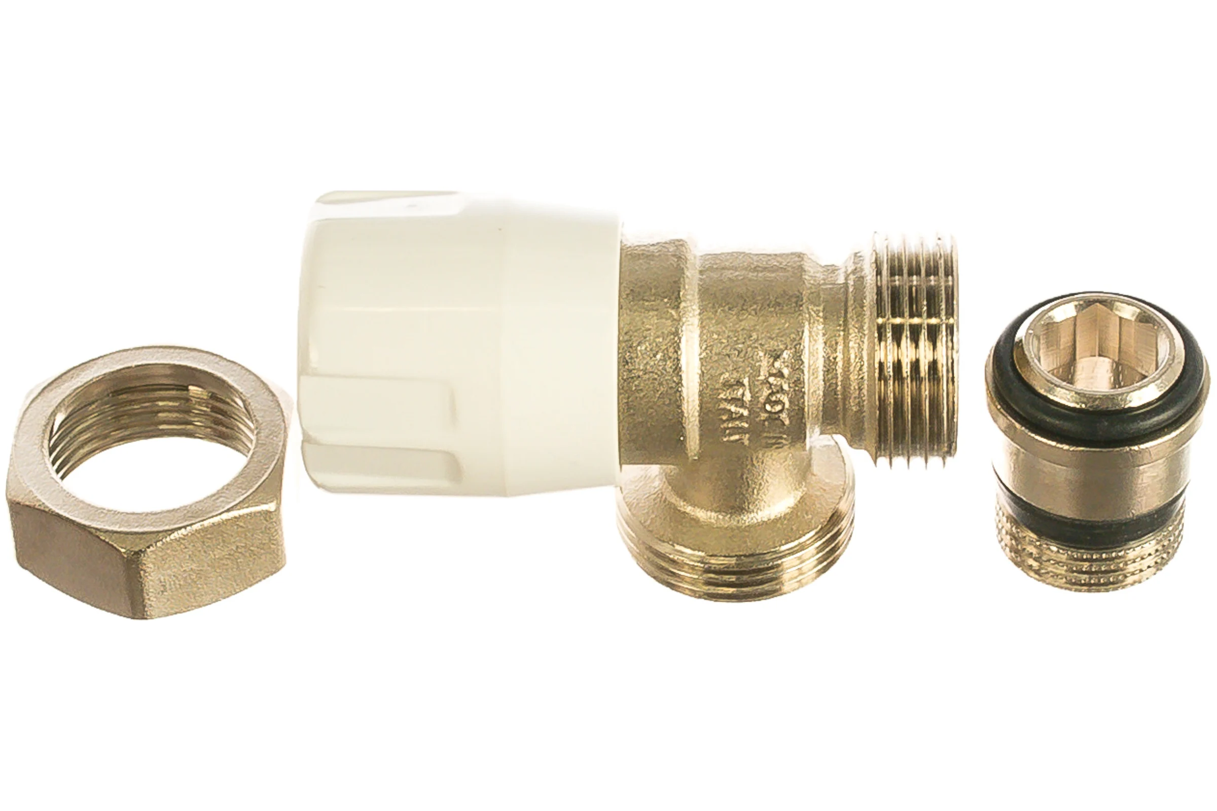 Ручной угловой вентиль ELSEN 3/4", 1/2", Н ЕК-Н, никелированный EVR01.3412