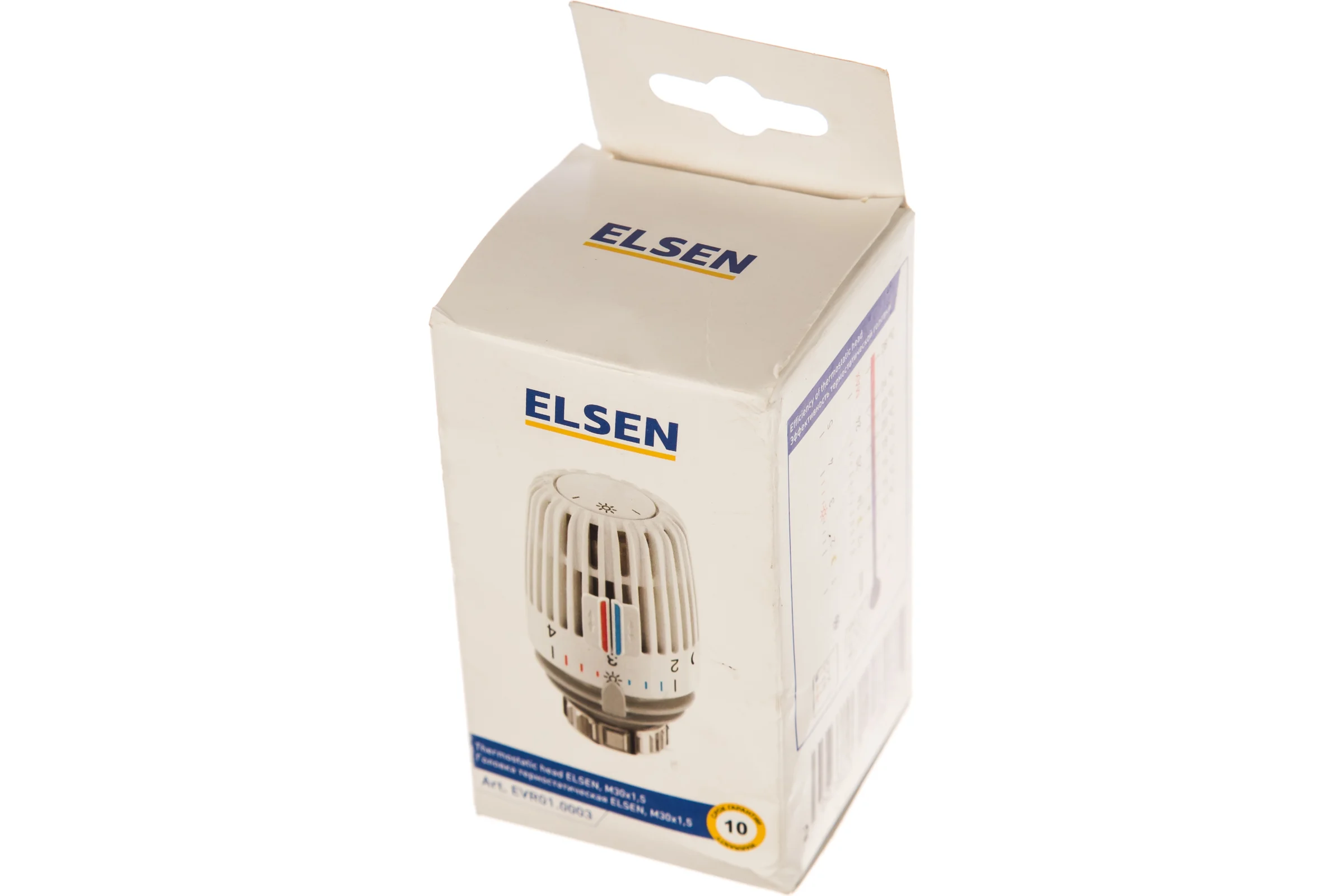 Термостатическая головка ELSEN M30x1,5, 6-28С, белый EVR01.0003