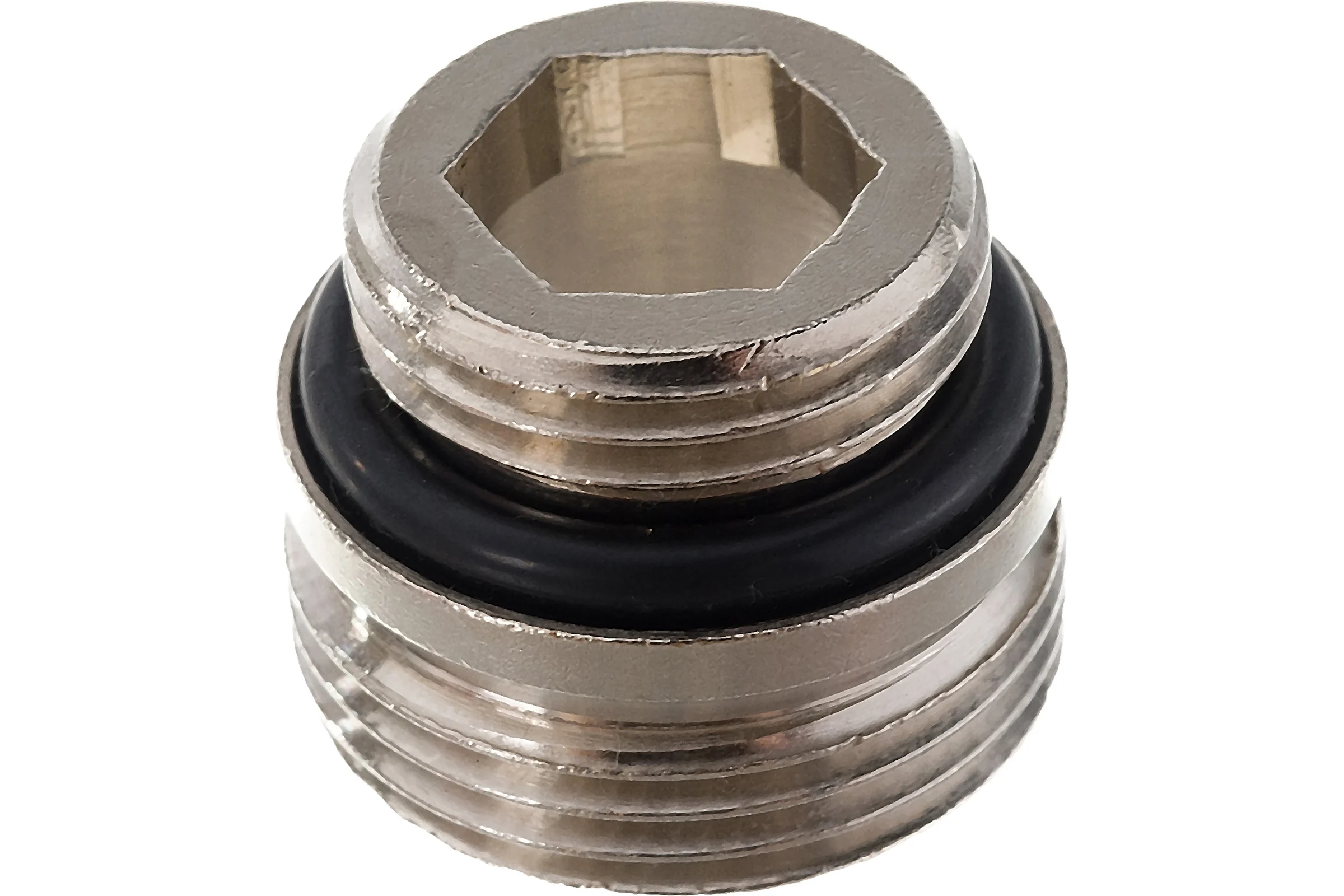 Переходной ниппель с уплотнением ELSEN 1/2"Oring - 3/4"ЕК, никелированный EVR04.0004