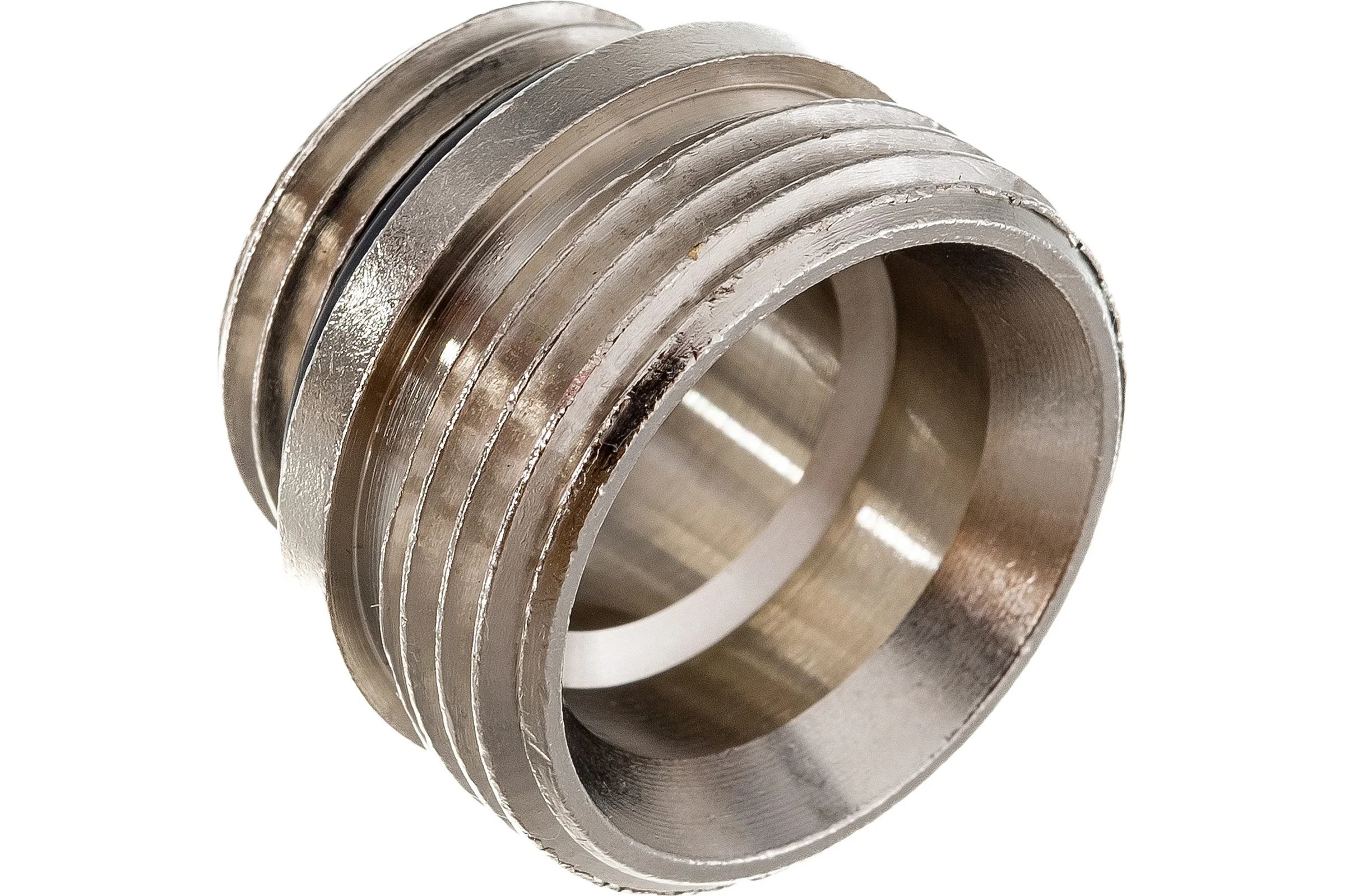 Переходной ниппель с уплотнением ELSEN 1/2"Oring - 3/4"ЕК, никелированный EVR04.0004