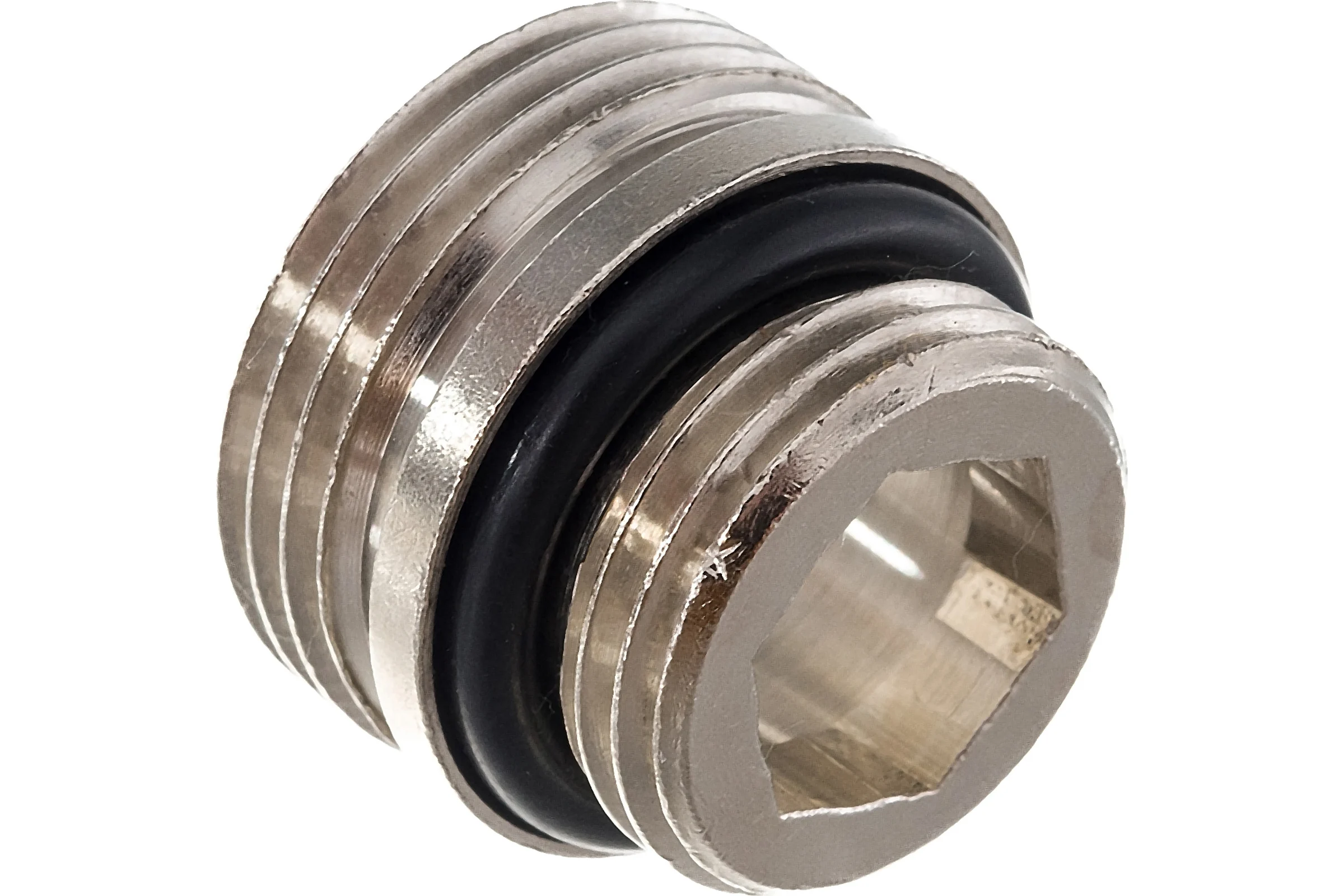 Переходной ниппель с уплотнением ELSEN 1/2"Oring - 3/4"ЕК, никелированный EVR04.0004