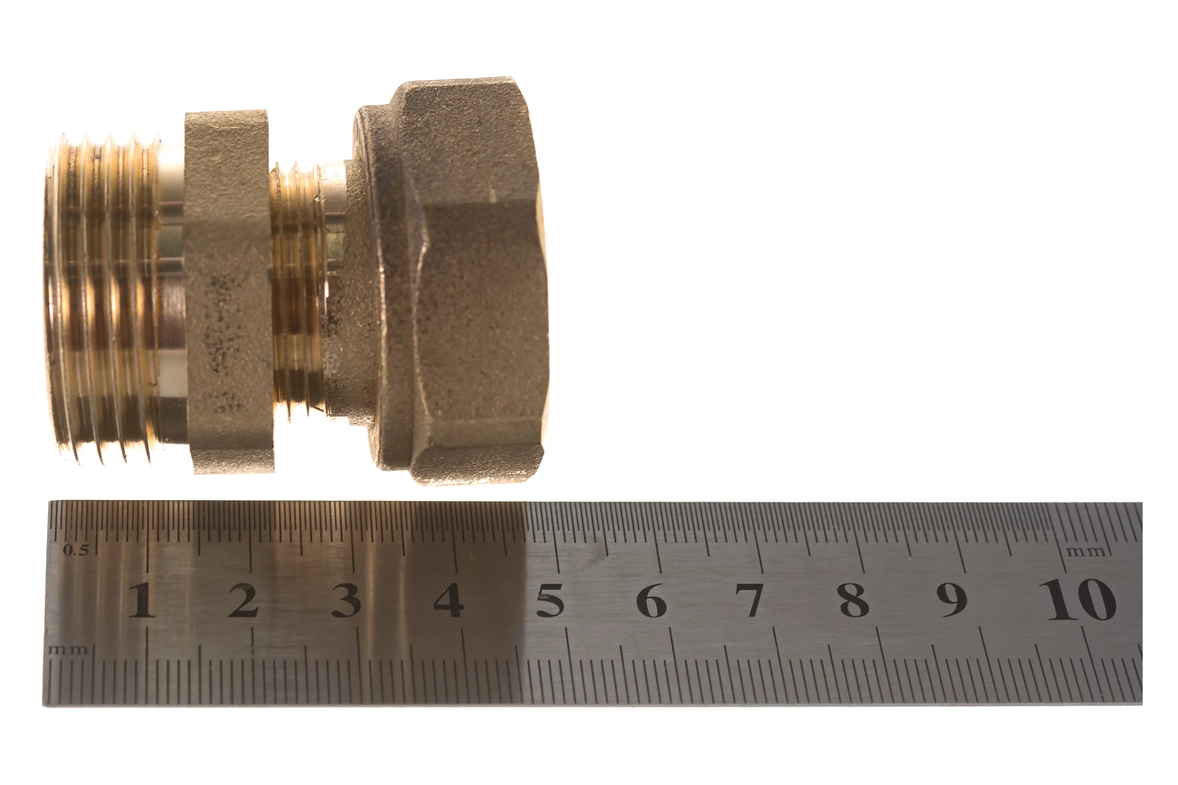 Сгон американка ELSEN прямой, НВ, 3/4", 3/4", латунь, с плоским уплотнением EBF26.34