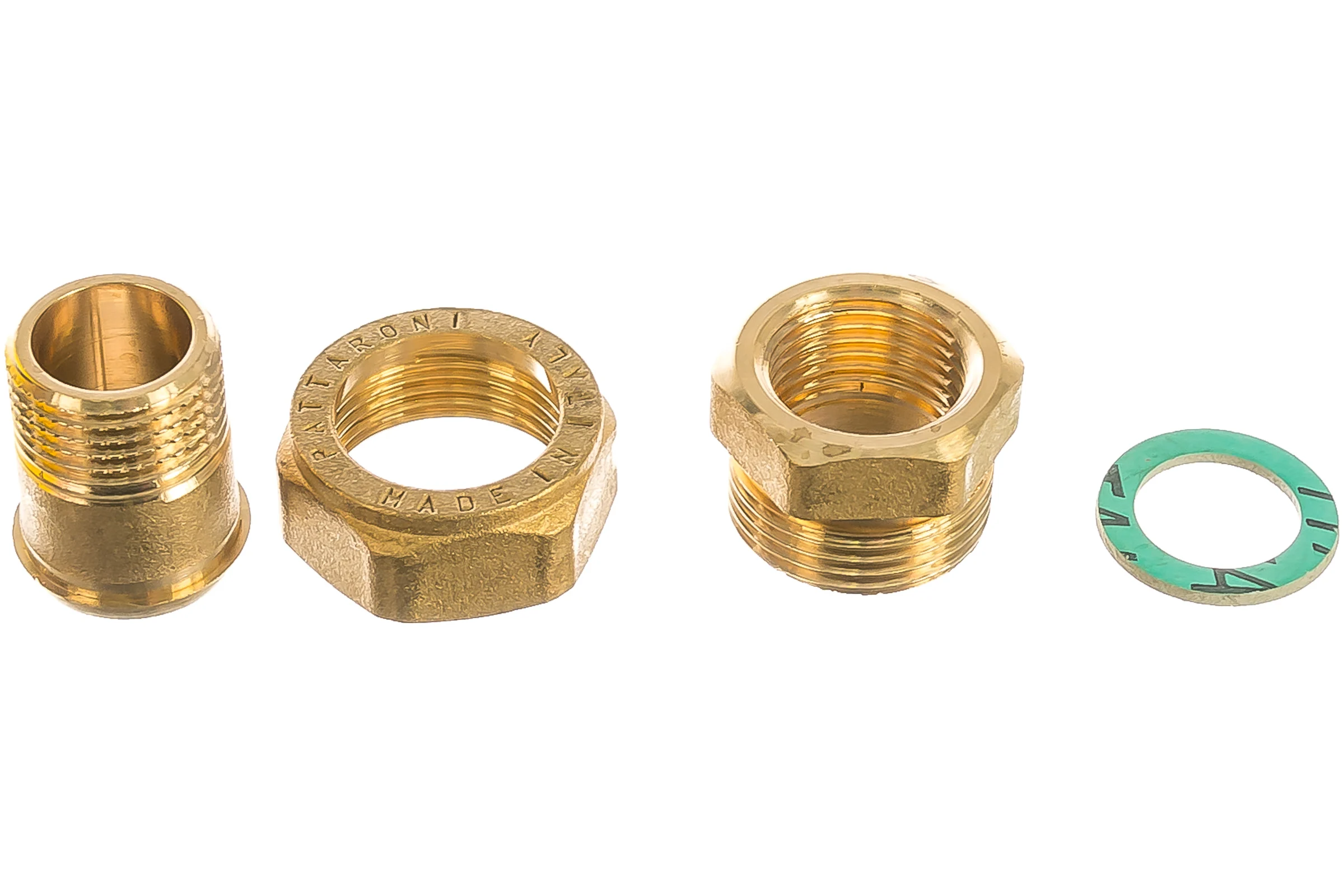 Сгон американка ELSEN прямой, НВ, 1/2", 1/2", латунь, с плоским уплотнением EBF26.12