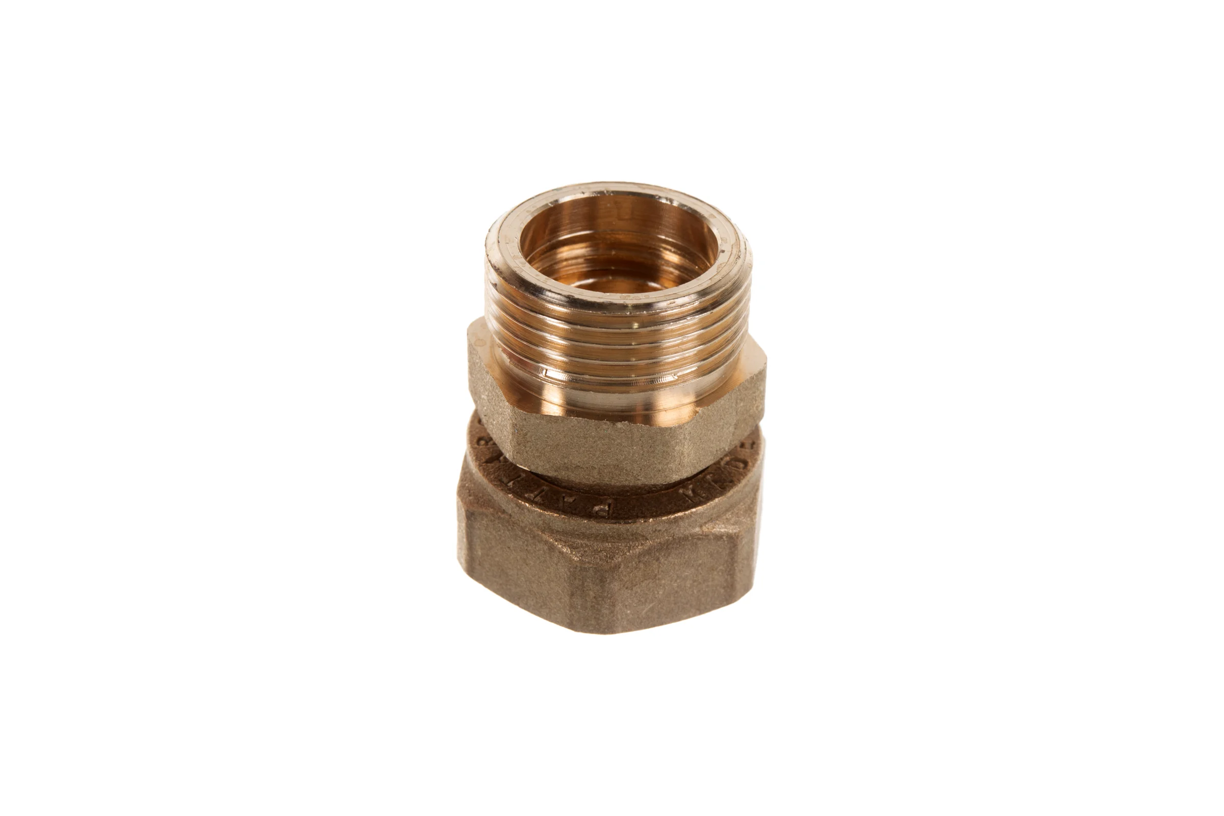Сгон американка ELSEN прямой, НВ, 1/2", 1/2", латунь, с плоским уплотнением EBF26.12