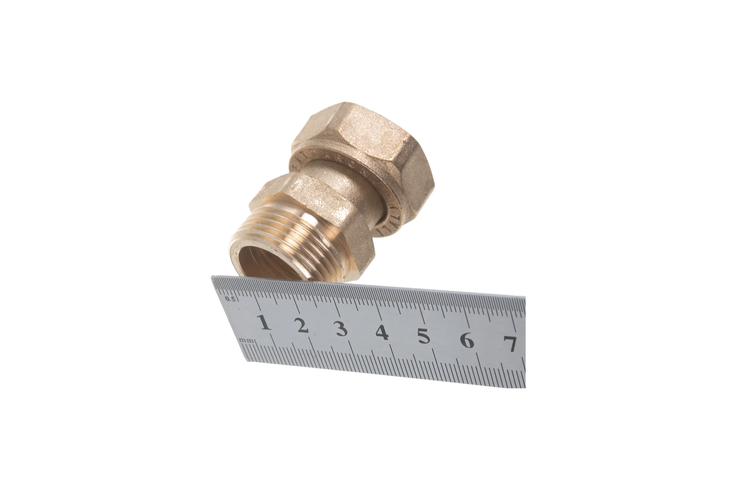 Сгон американка ELSEN прямой, НВ, 1/2", 1/2", латунь, с плоским уплотнением EBF26.12