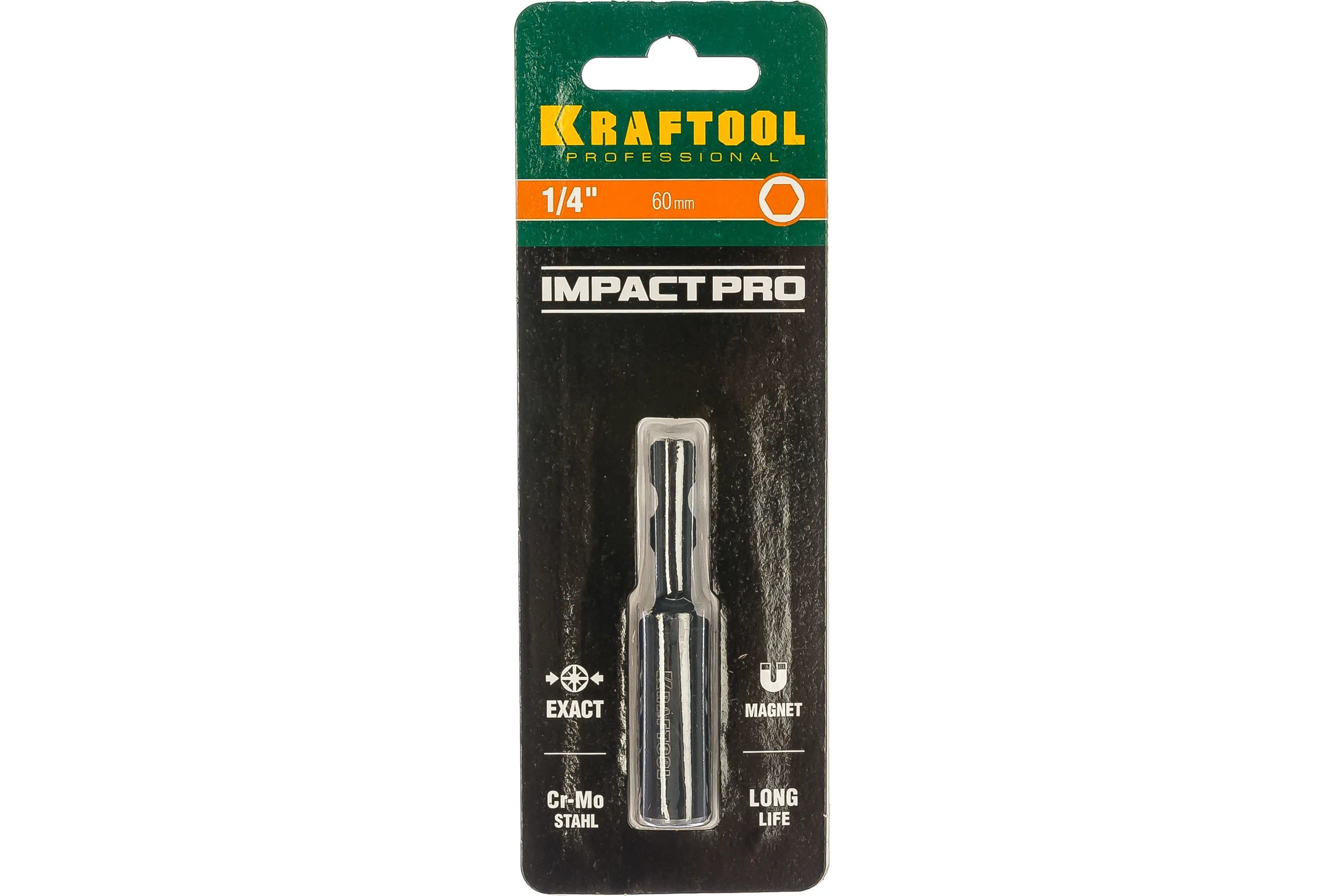 Адаптер Impact Pro для бит (магнитный) 60 мм KRAFTOOL 26801-60