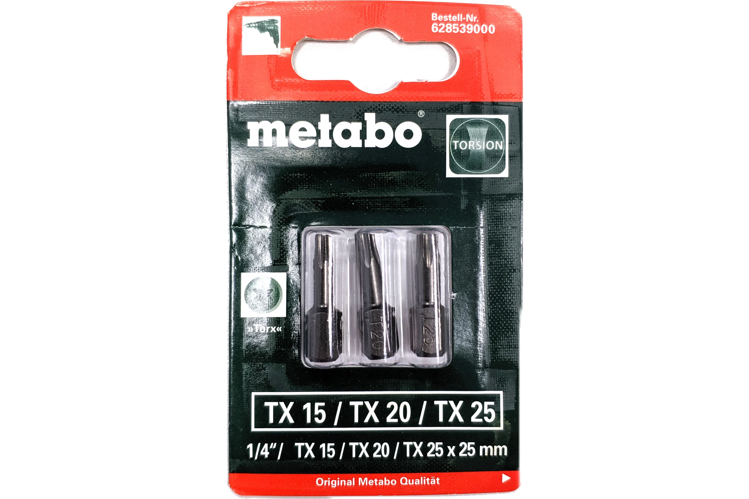 Набор бит Torx (3 шт; TX 15/20/25; torsion) METABO 628539000
