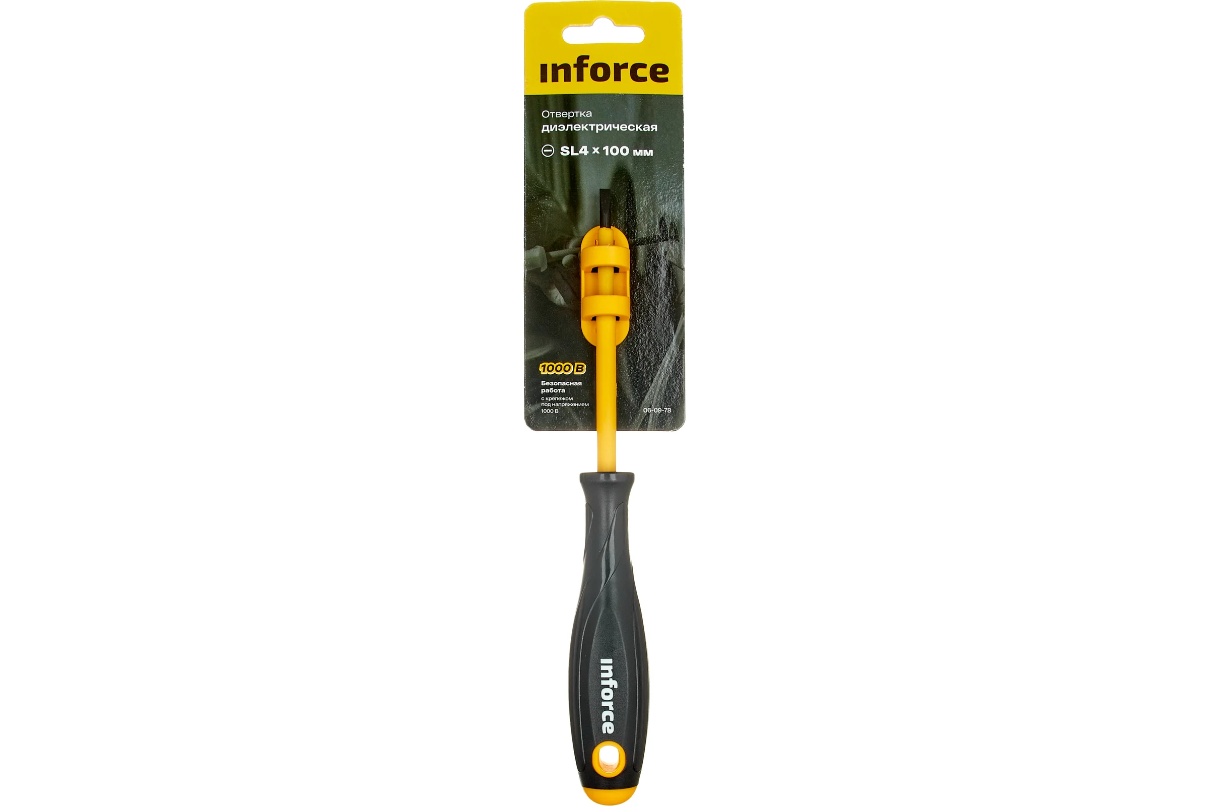 Диэлектрическая отвертка SL4х100мм Inforce 06-09-78