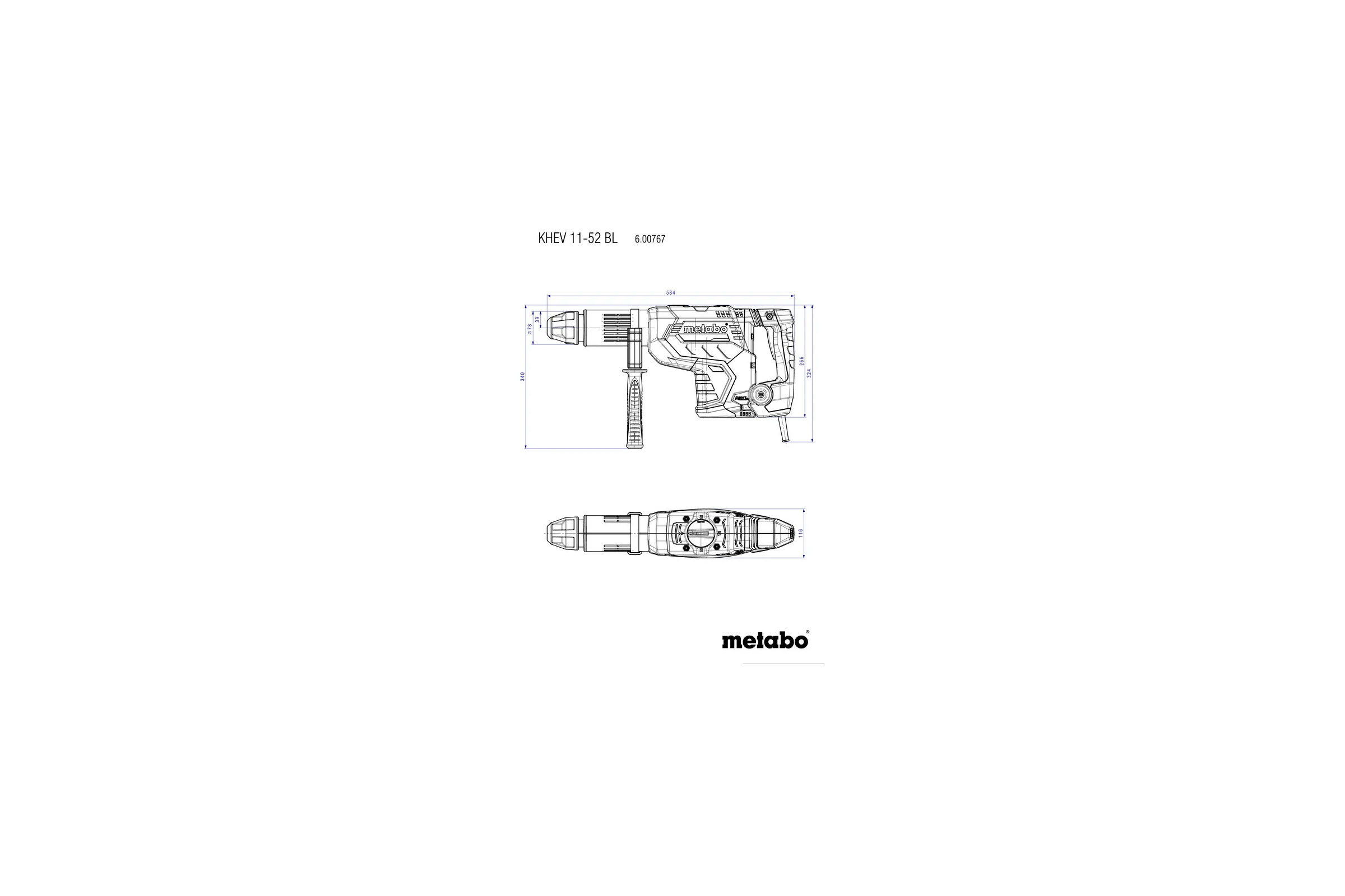 Перфоратор METABO KHEV 11-52 BL 600767500