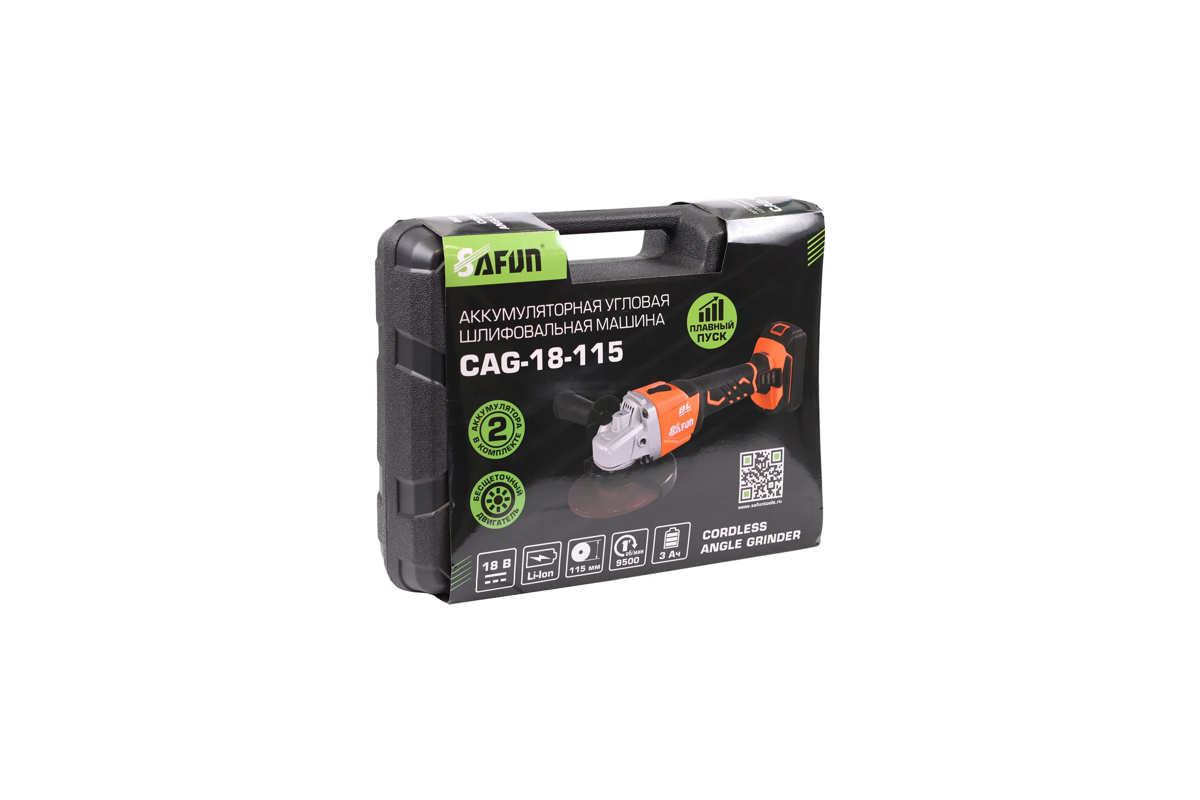 Аккумуляторная угловая шлифмашина SAFUN CAG-18-115 0030401