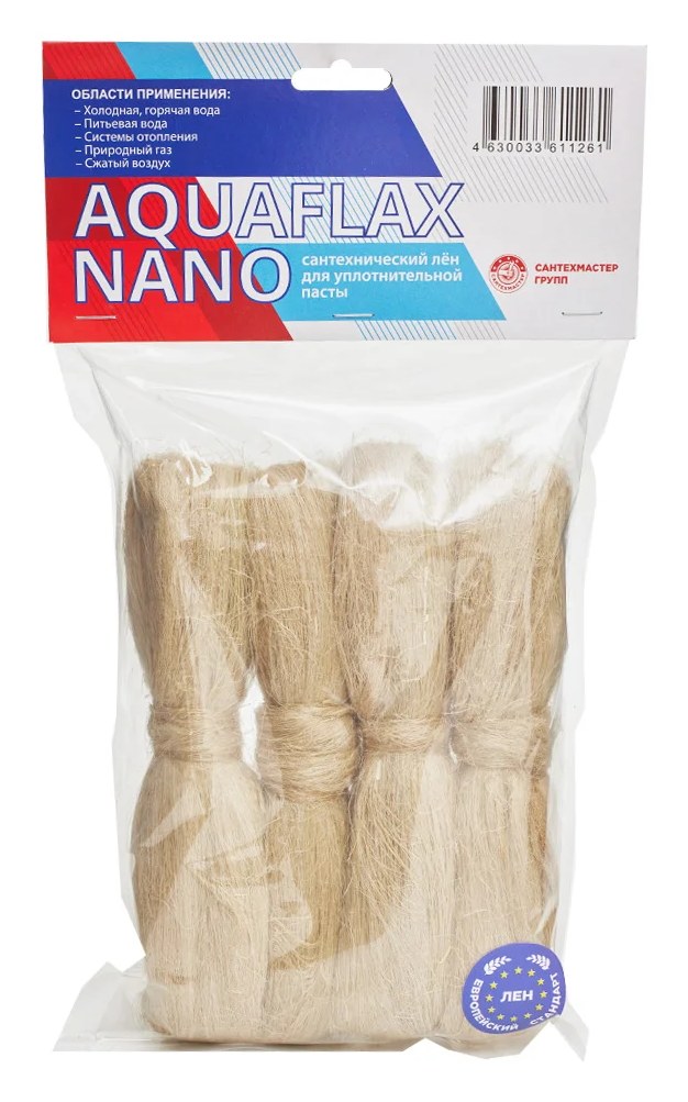 Aquaflax nano СантехМастер 04126 лён ЕВРО пакет 200 гр 4630009041269