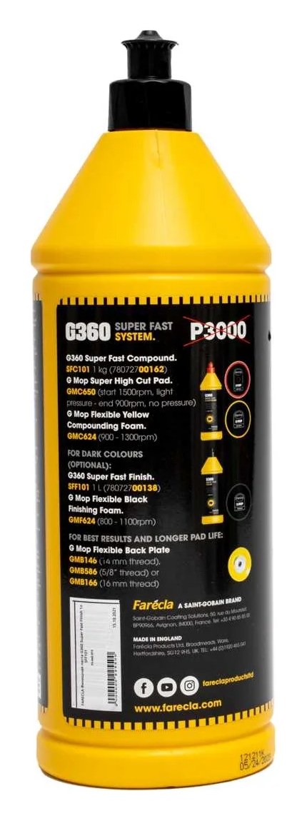 Абразивная полировальная паста G360 Super Fast Compound 1 кг Farecla SFC101