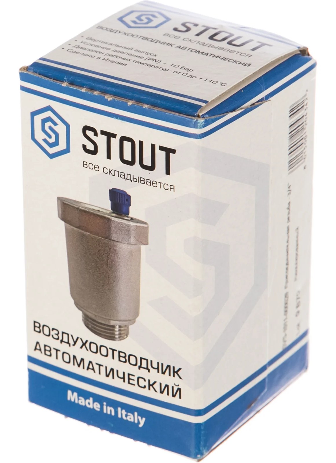 Автоматический воздухоотводчик STOUT вертикальный выпуск, наружная резьба 3/4", никель SVS-1011-000020 RG008UB791PE4O