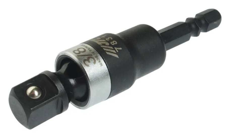 Адаптер карданный под шуруповерт JTC 1/4", квадрат 3/8" 7831 849004