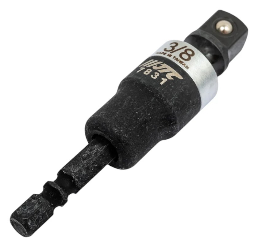 Адаптер карданный под шуруповерт JTC 1/4", квадрат 3/8" 7831 849004