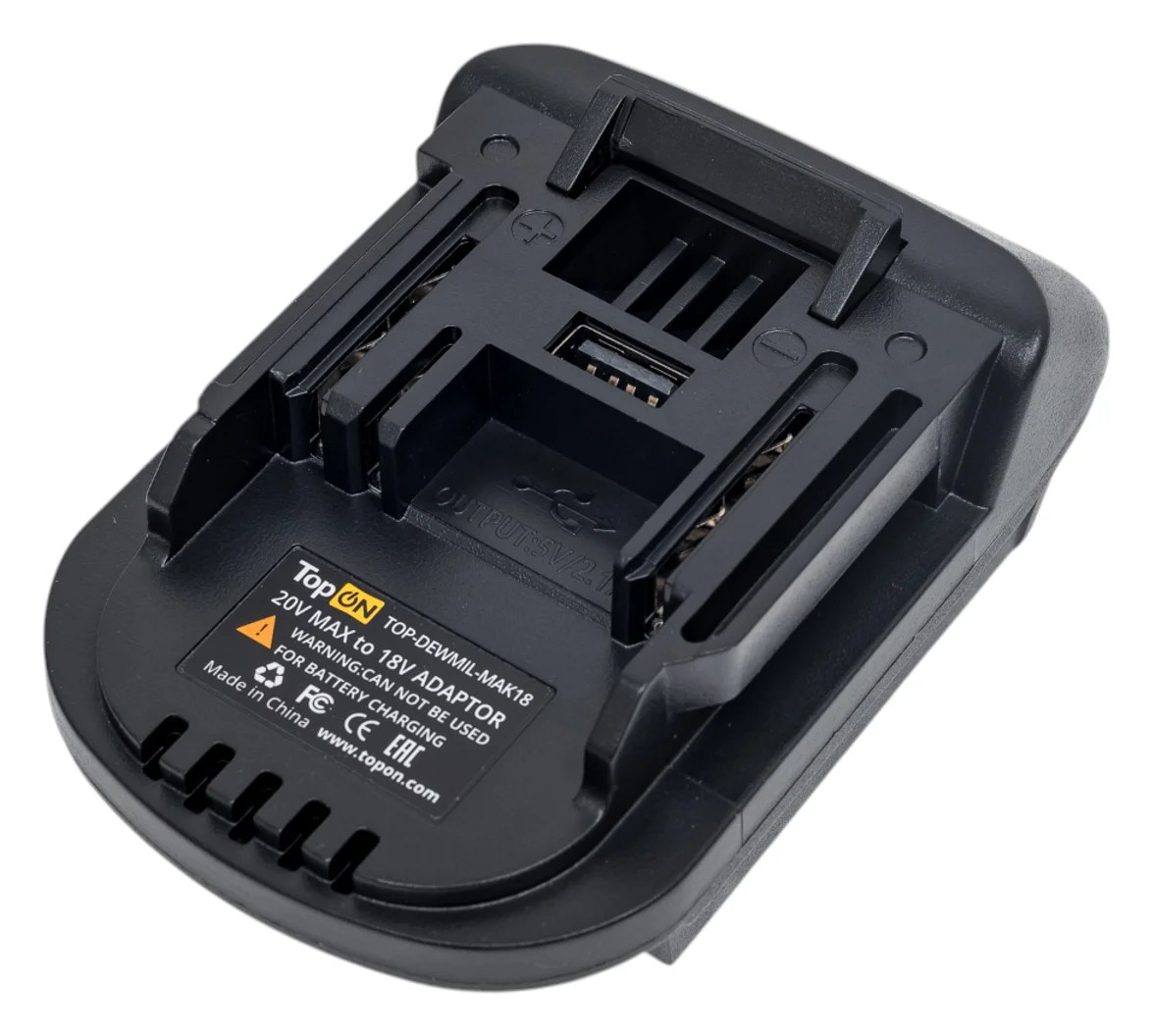 Адаптер TopOn для DeWALT 18V/20V или Milwaukee 18V Li-ion Battery, для Makita 18V Li-ion battery TOP-DEW/MIL-MAK18