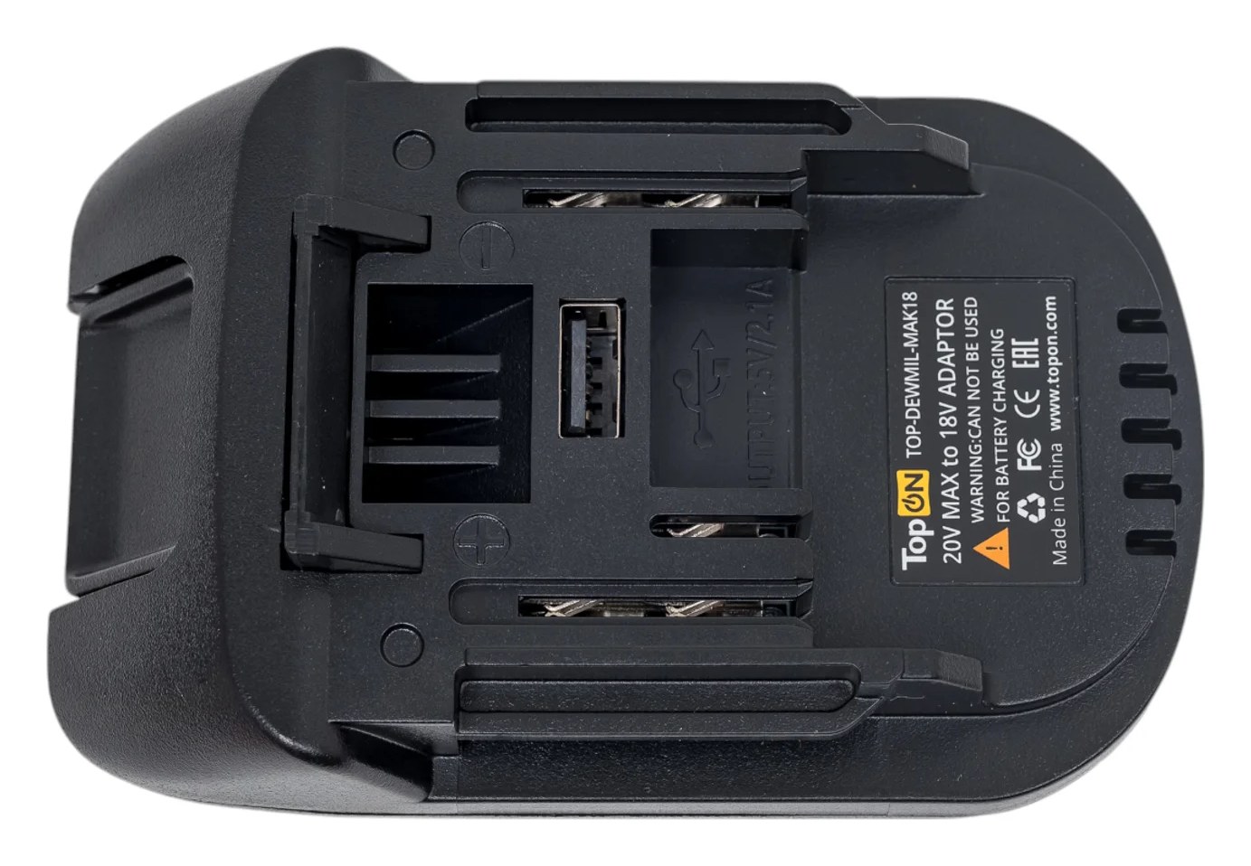 Адаптер TopOn для DeWALT 18V/20V или Milwaukee 18V Li-ion Battery, для Makita 18V Li-ion battery TOP-DEW/MIL-MAK18
