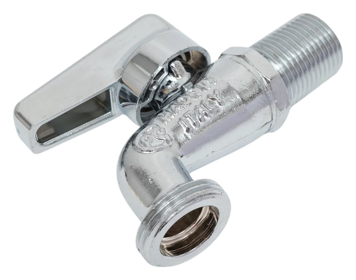 Mиникран шаровой для стиральной машины Bugatti хром, G1/2"x G3/4" арт.892 08920002