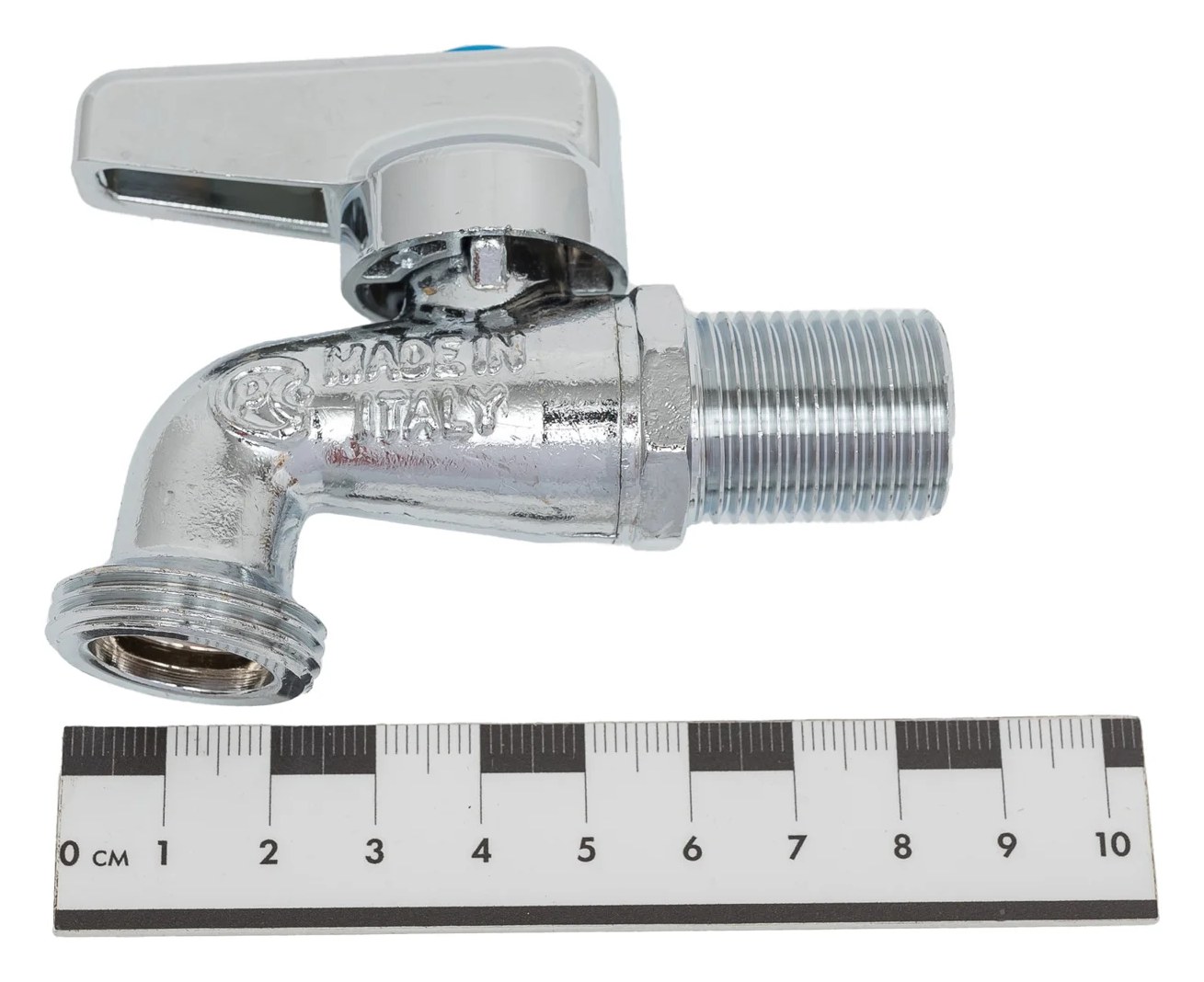 Mиникран шаровой для стиральной машины Bugatti хром, G1/2"x G3/4" арт.892 08920002