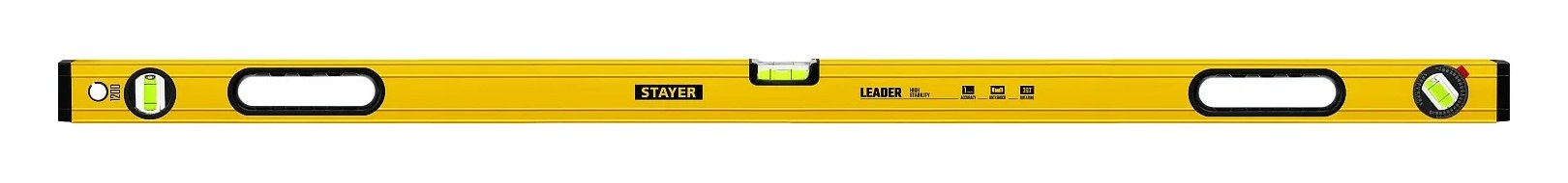 Cтроительный фрезерованный уровень STAYER Leader 1200 мм 3466-120_z01